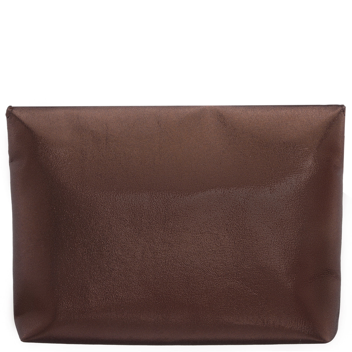 Grayson Brown Reflective Suedette Foldover Clutch | Nina Shoes