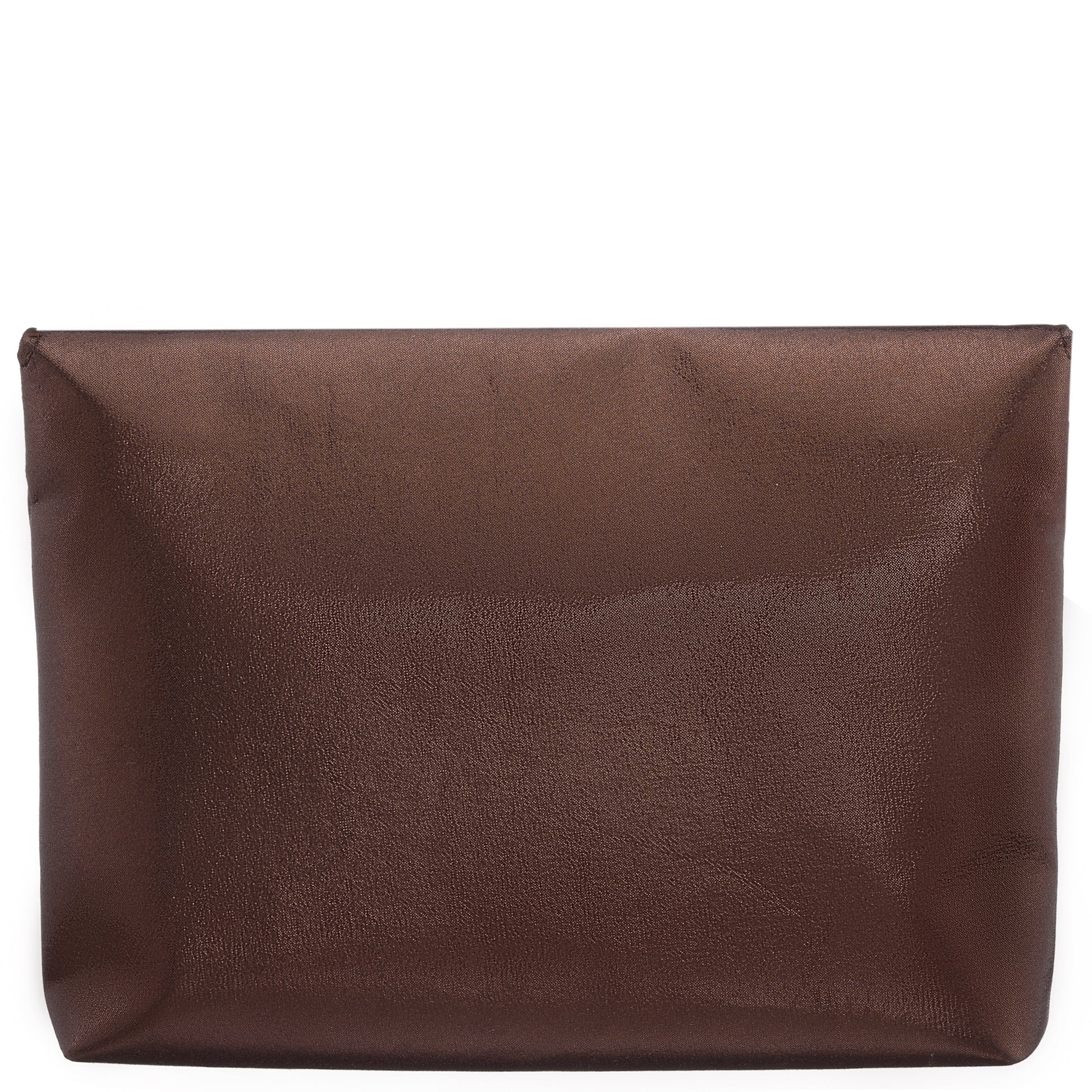 Grayson Brown Reflective Suedette Foldover Clutch | Nina Shoes