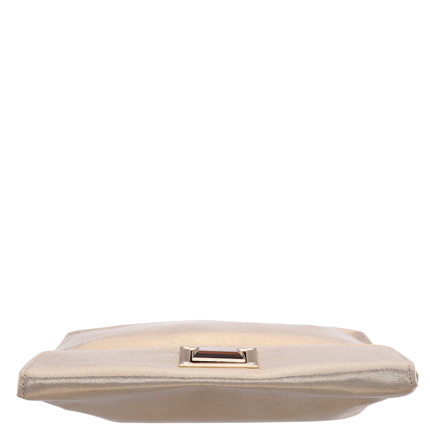 Grayson Gold Reflective Suedette Foldover Clutch | Nina Shoes