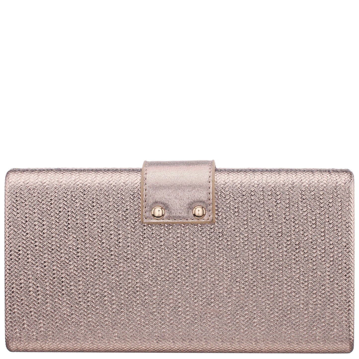 Presly Antique Gold Embossed Weav Minaudiere | Nina Shoes