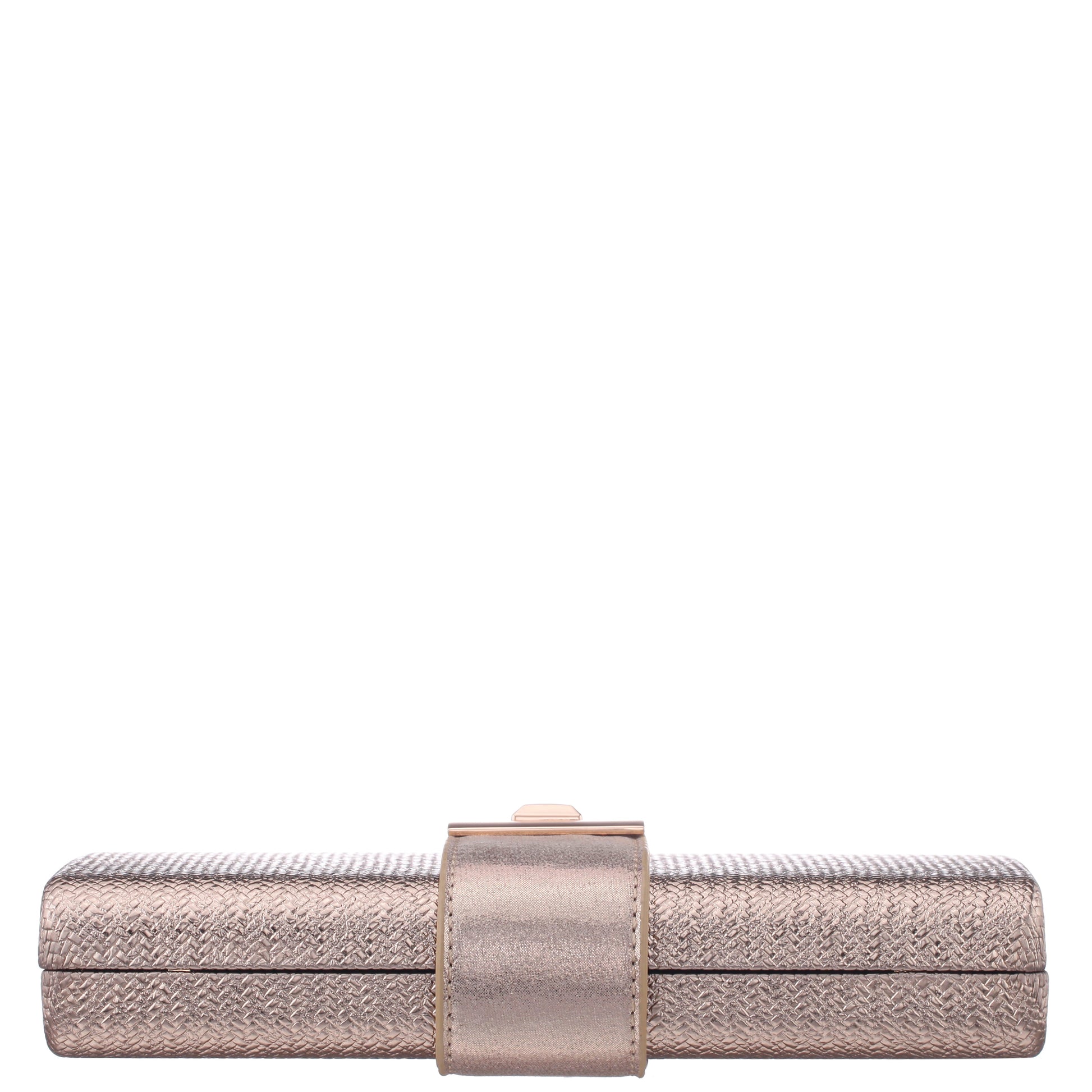 Presly Antique Gold Embossed Weav Minaudiere | Nina Shoes