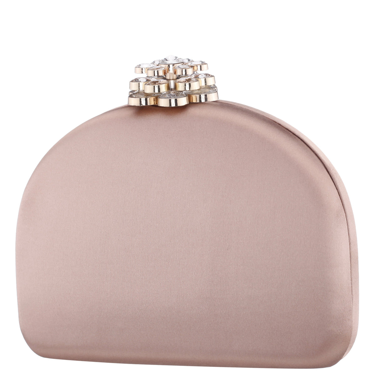 Nivi Brown Satin Minaudiere | Nina Shoes
