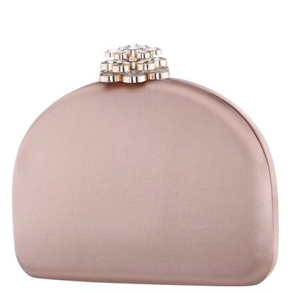 Nivi Brown Satin Minaudiere | Nina Shoes