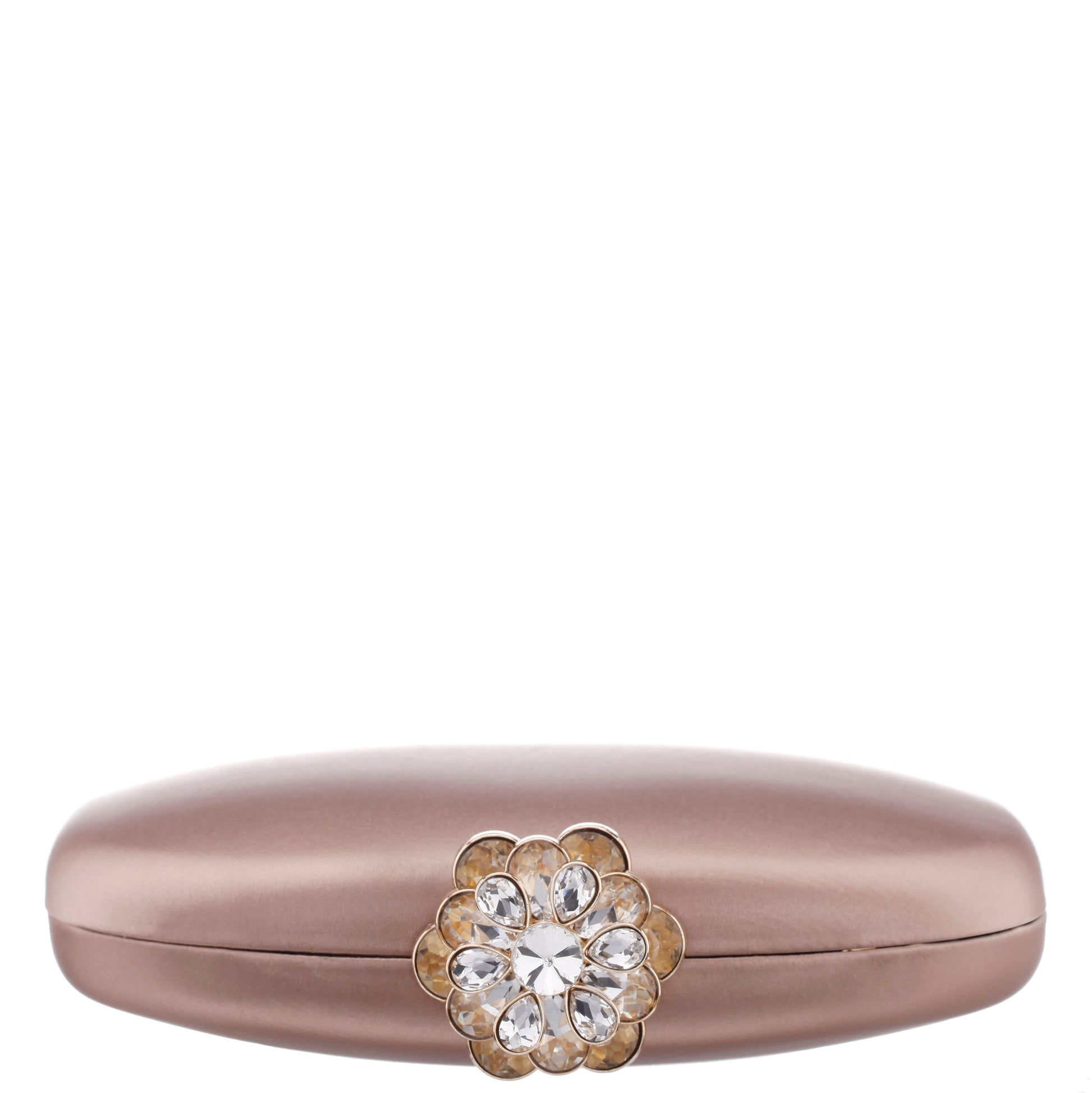 Nivi Brown Satin Minaudiere | Nina Shoes