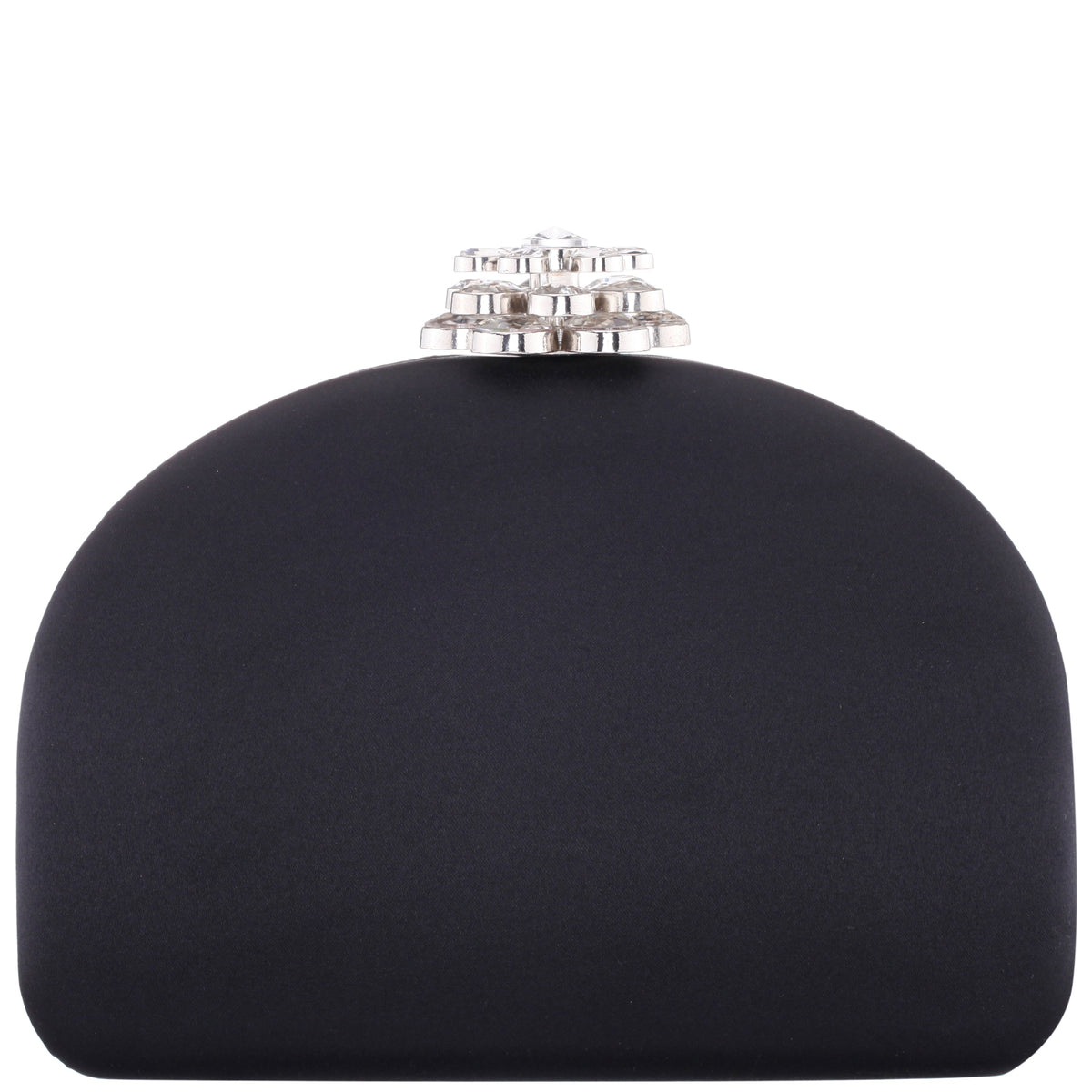 Nivi Black Satin / Glass Crystal Minaudiere | Nina Shoes