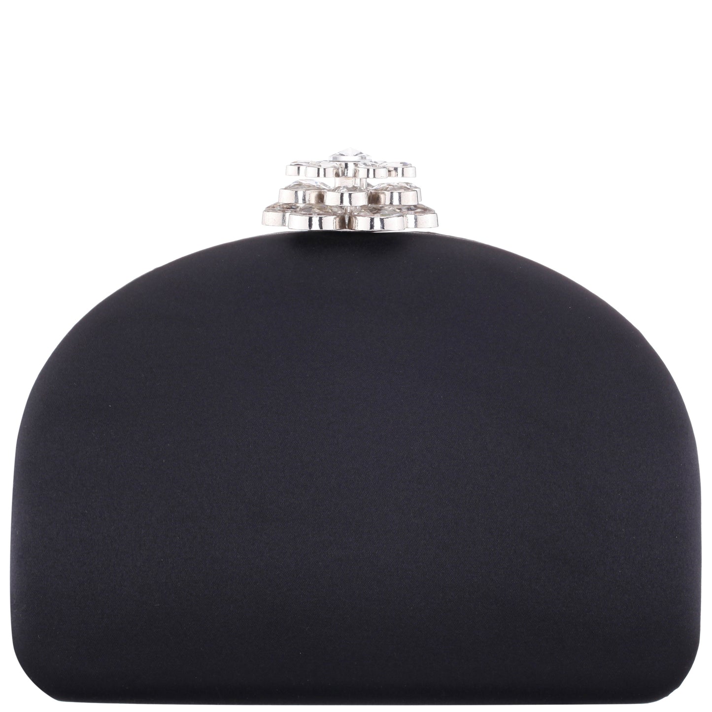 Nivi Black Satin / Glass Crystal Minaudiere | Nina Shoes