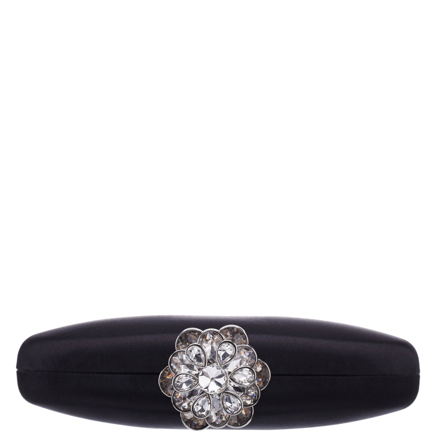Nivi Black Satin / Glass Crystal Minaudiere | Nina Shoes