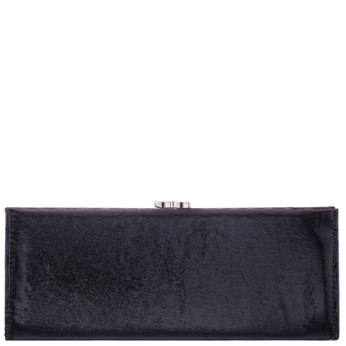 Tierney Black Mini Geo Metallic Fabric Frame Clutch | Nina Shoes