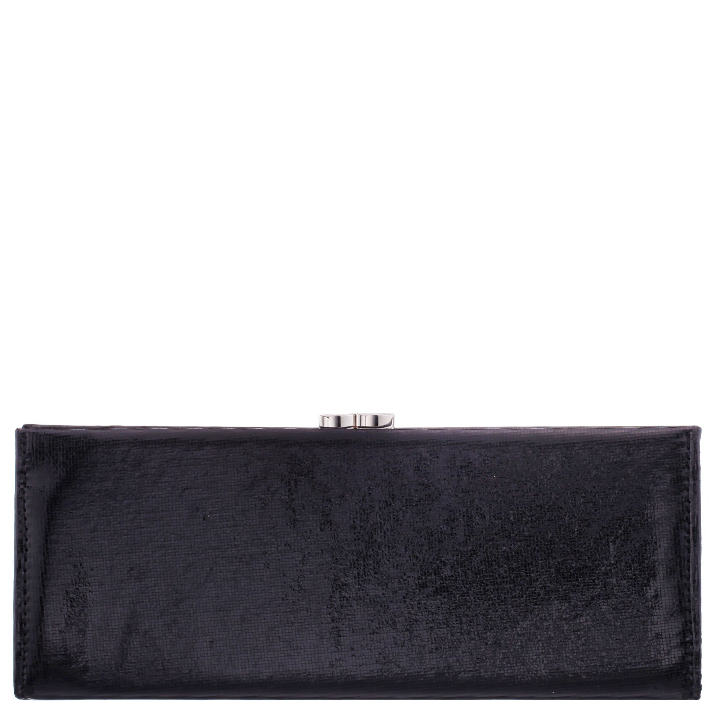 Tierney Black Mini Geo Metallic Fabric Frame Clutch | Nina Shoes
