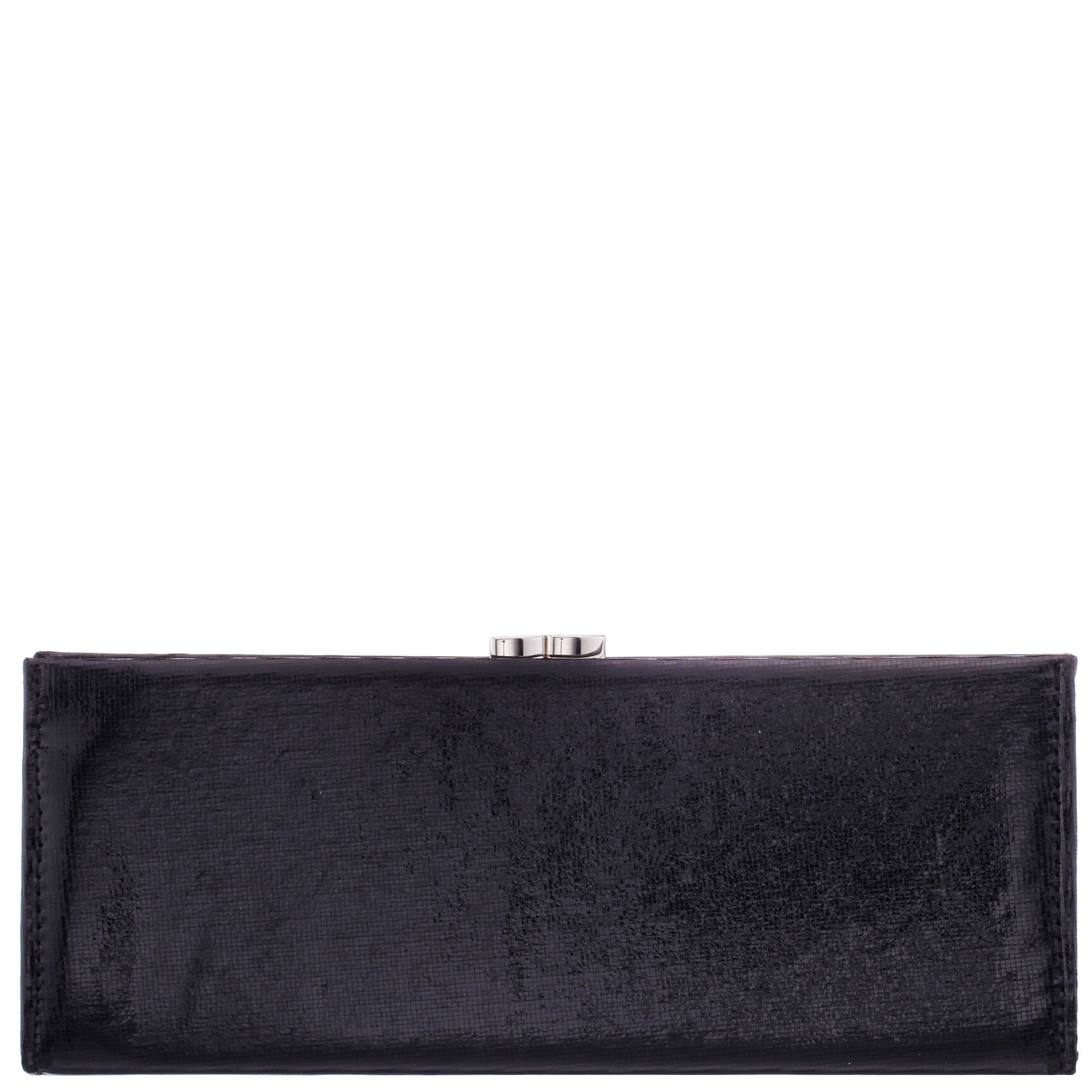 Tierney Black Mini Geo Metallic Fabric Frame Clutch | Nina Shoes