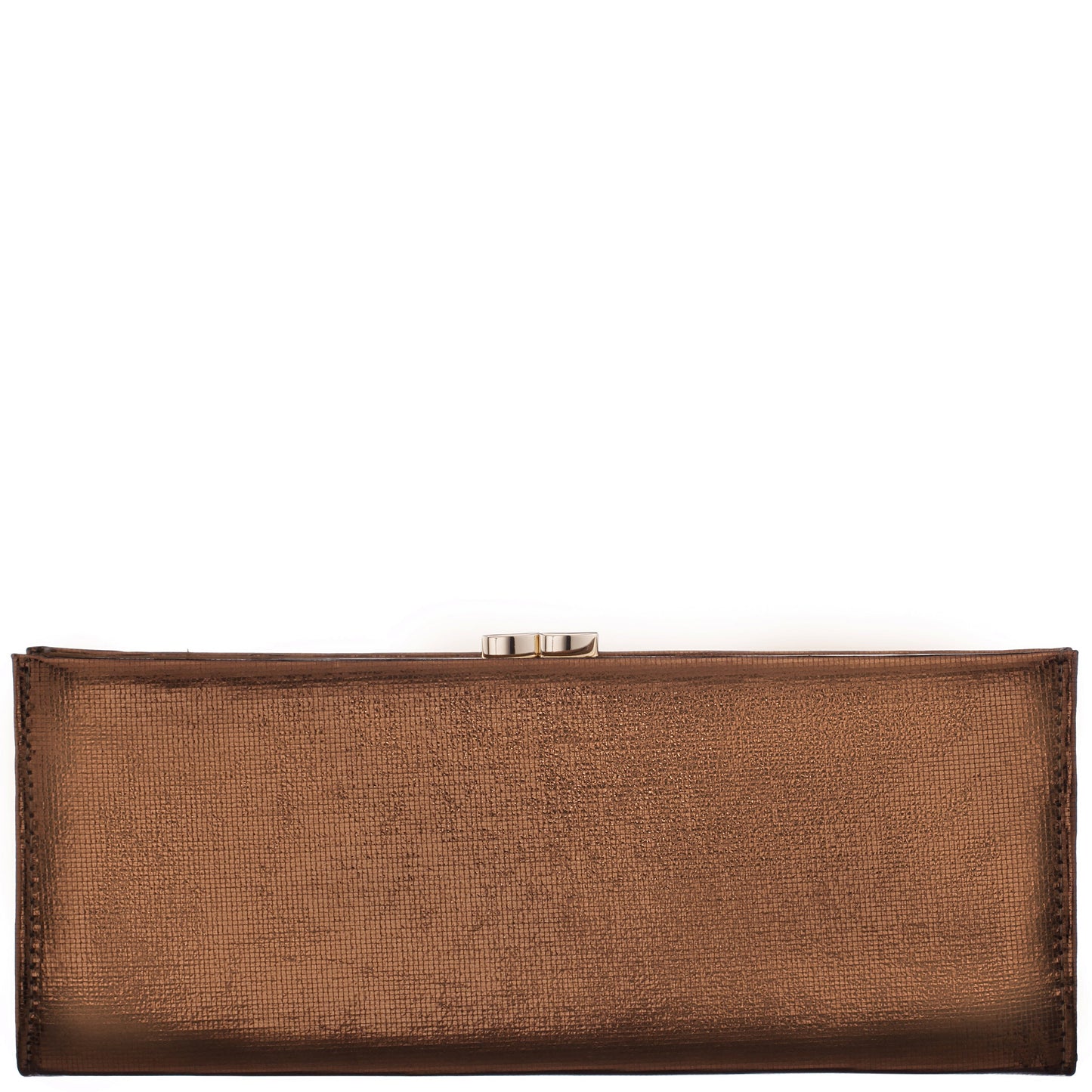 Tierney Brown Mini Geo Metallic Fabric Frame Clutch | Nina Shoes