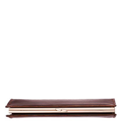 Tierney Brown Mini Geo Metallic Fabric Frame Clutch | Nina Shoes