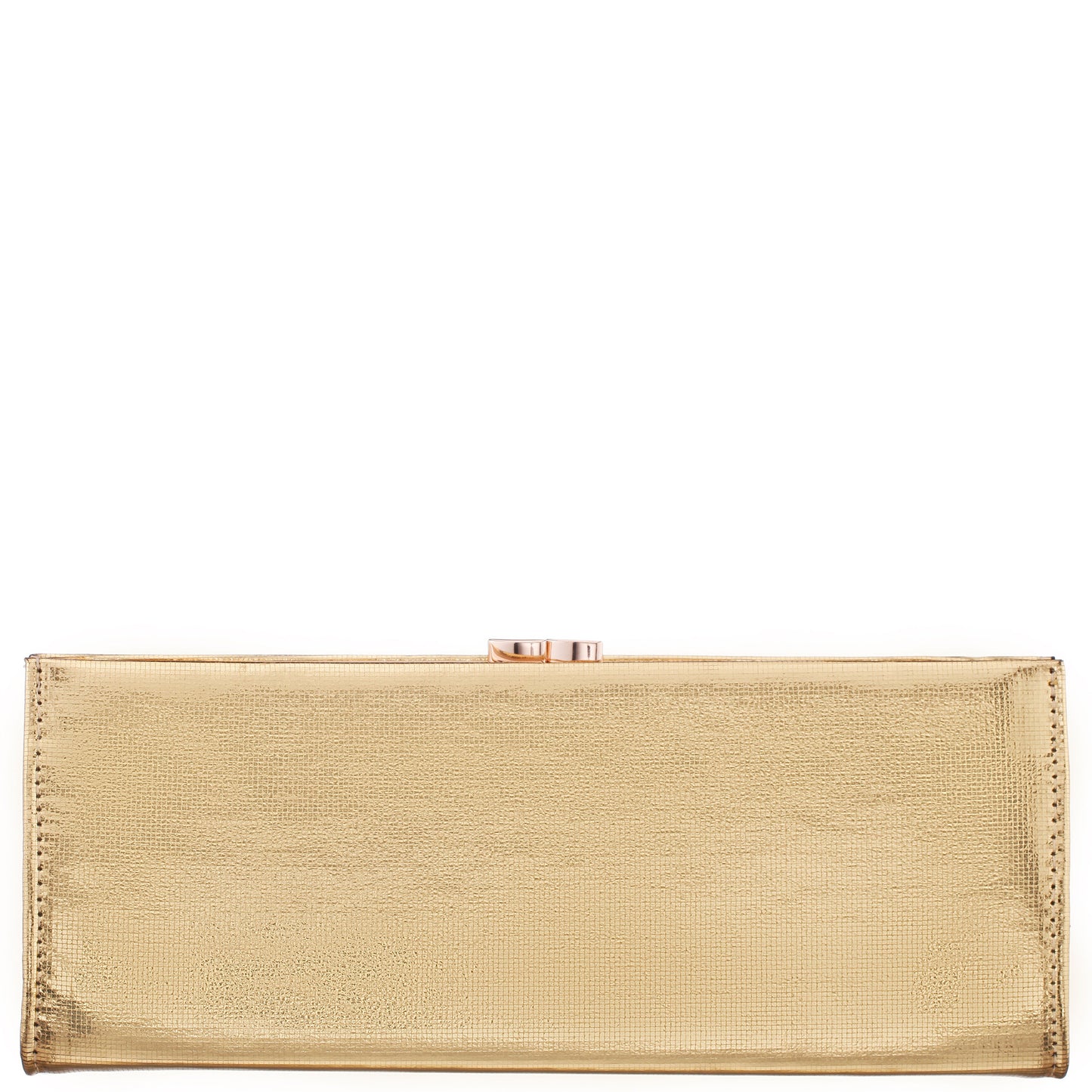 Tierney Gold Mini Geo Metallic Fabric Frame Clutch | Nina Shoes