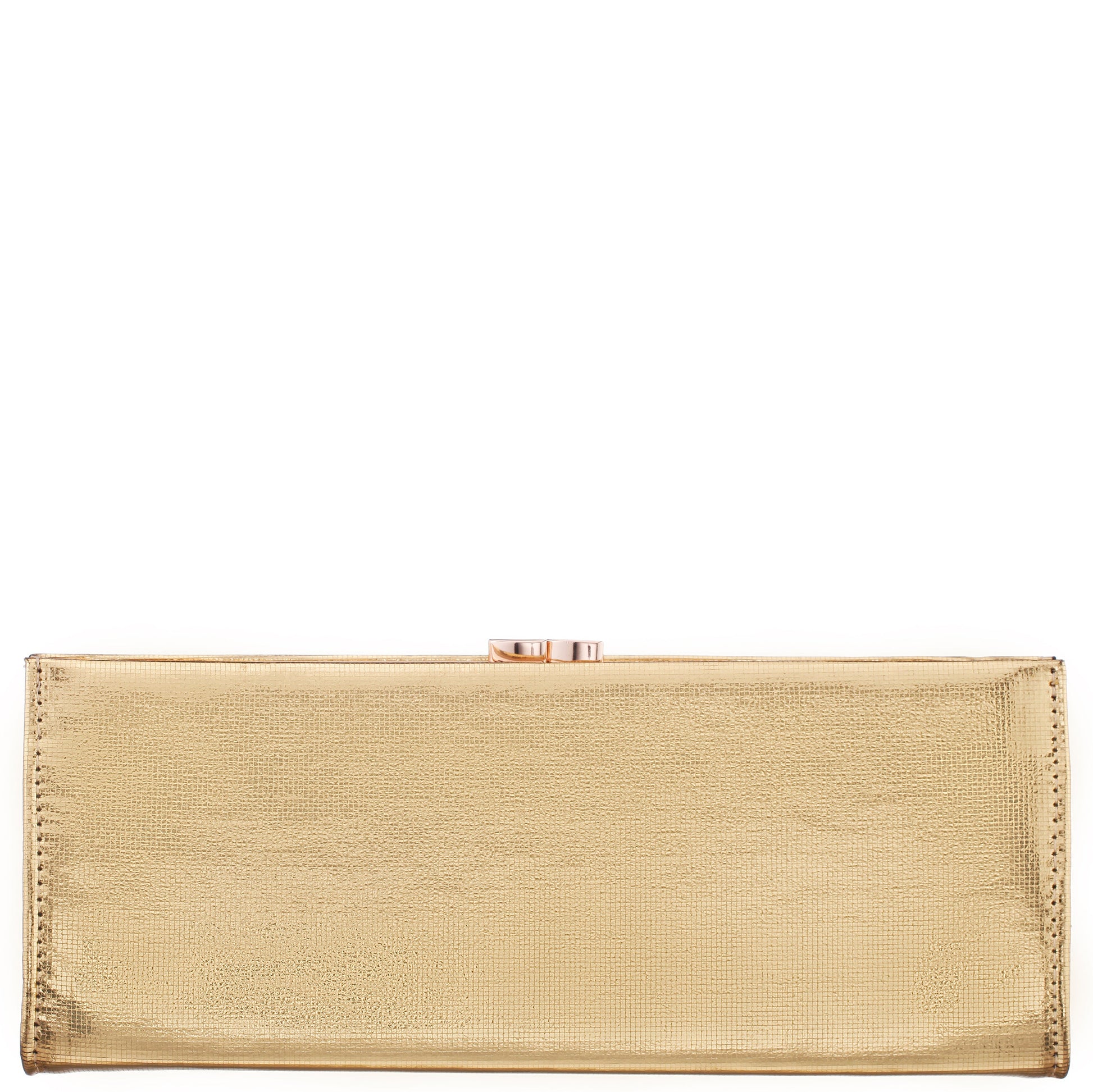 Tierney Gold Mini Geo Metallic Fabric Frame Clutch | Nina Shoes