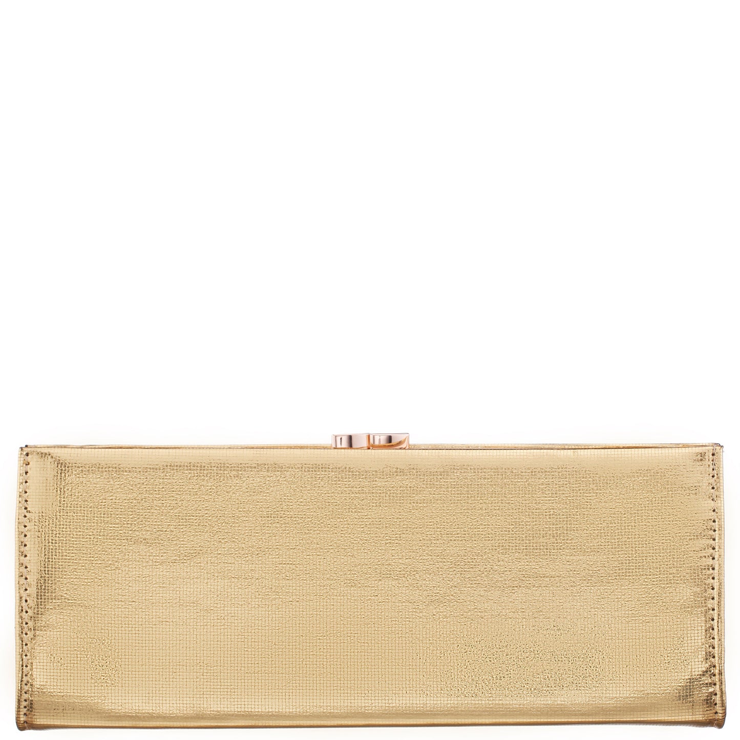 Tierney Gold Mini Geo Metallic Fabric Frame Clutch | Nina Shoes