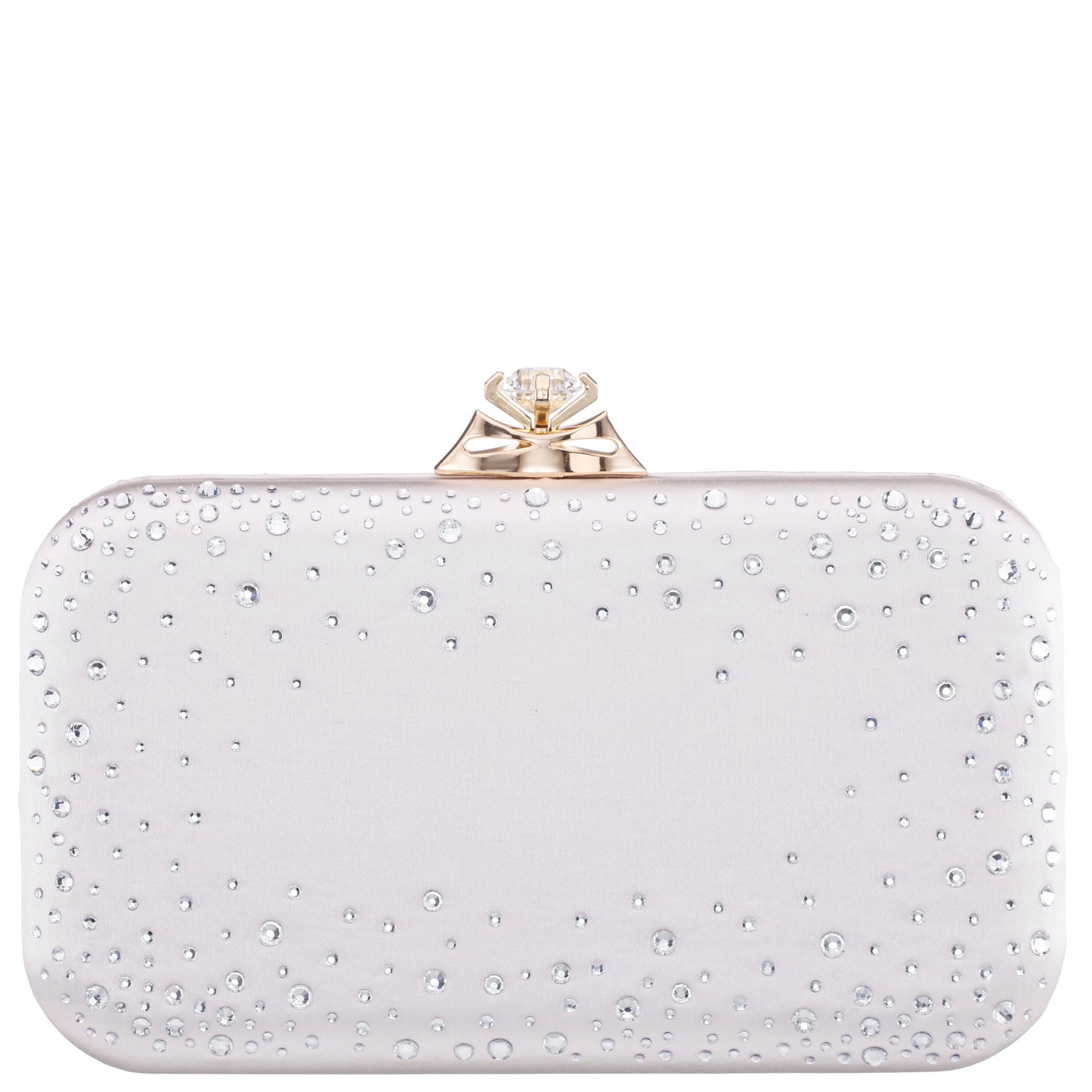 Lindsay Beige Satin / Glass Crystal Minaudiere | Nina Shoes
