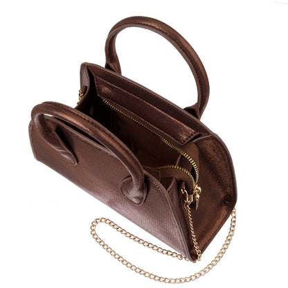 Ainsley Brown Reflective Suedette Handle Bag | Nina Shoes