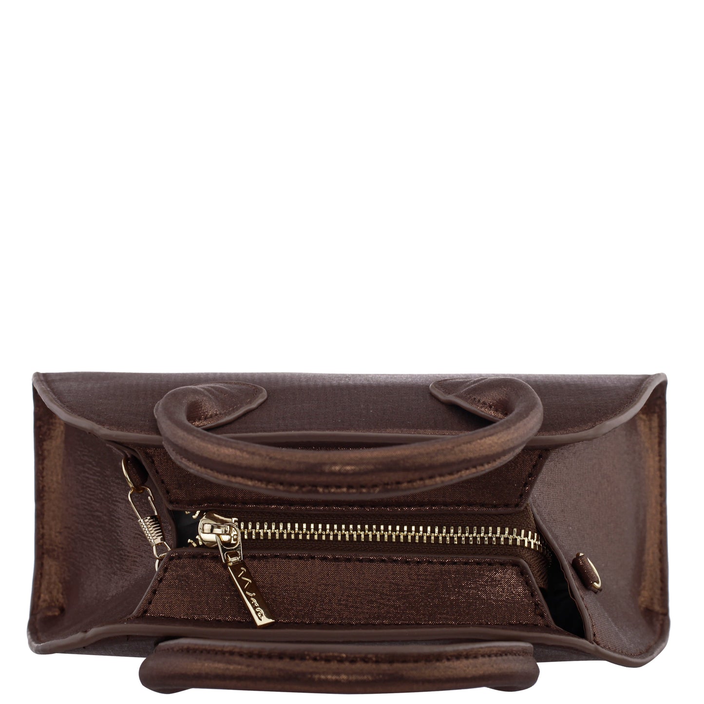 Ainsley Brown Reflective Suedette Handle Bag | Nina Shoes