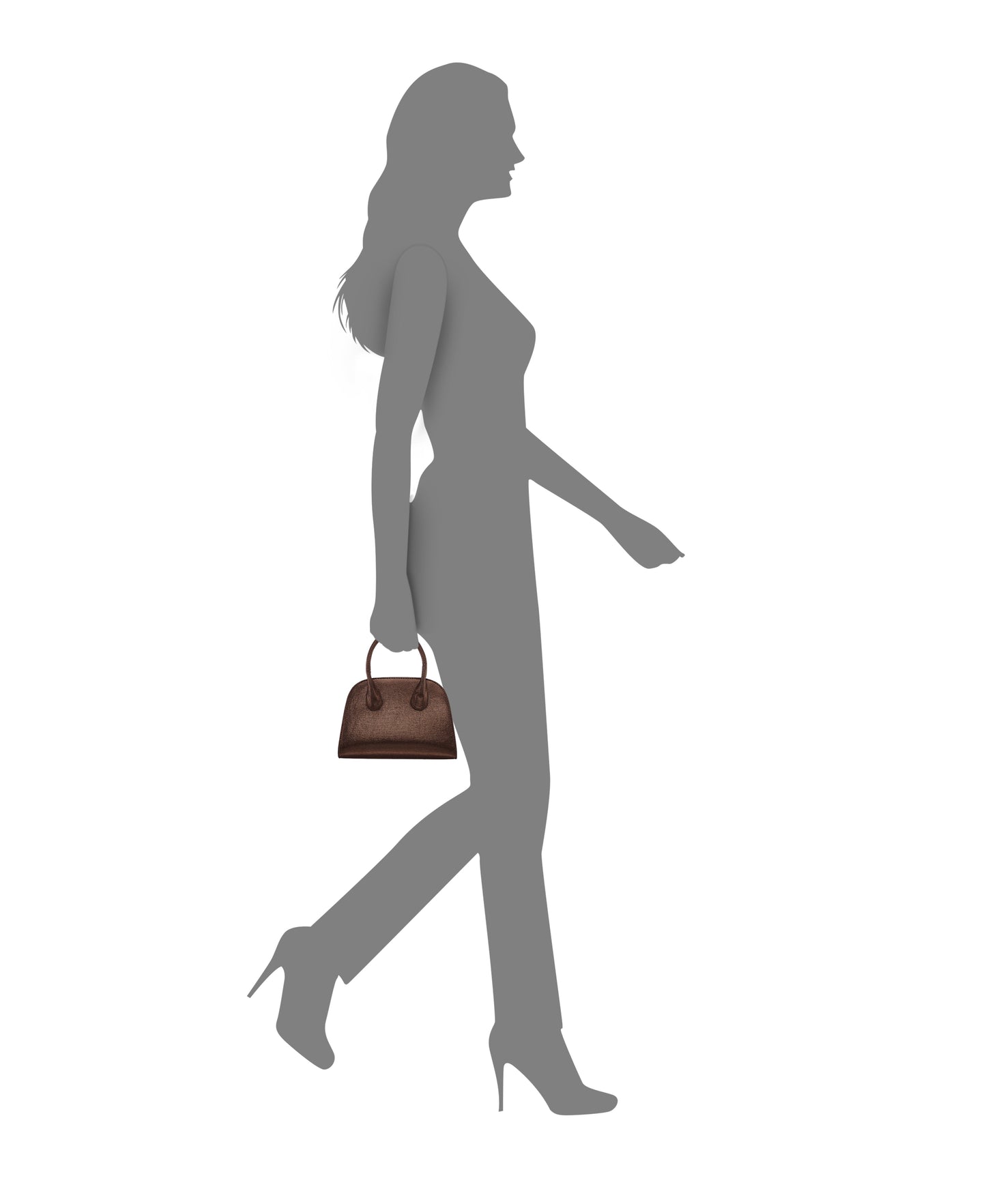 Ainsley Brown Reflective Suedette Handle Bag | Nina Shoes