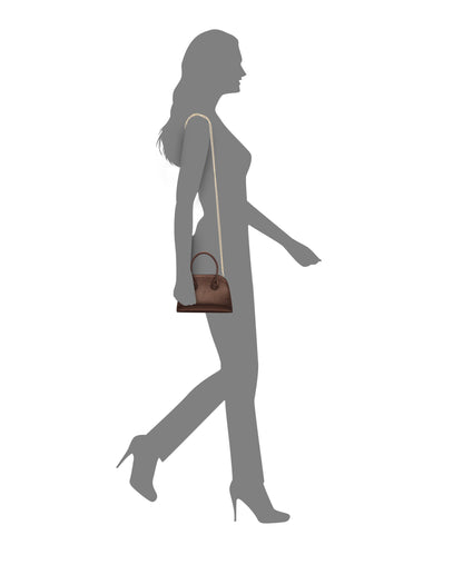 Ainsley Brown Reflective Suedette Handle Bag | Nina Shoes