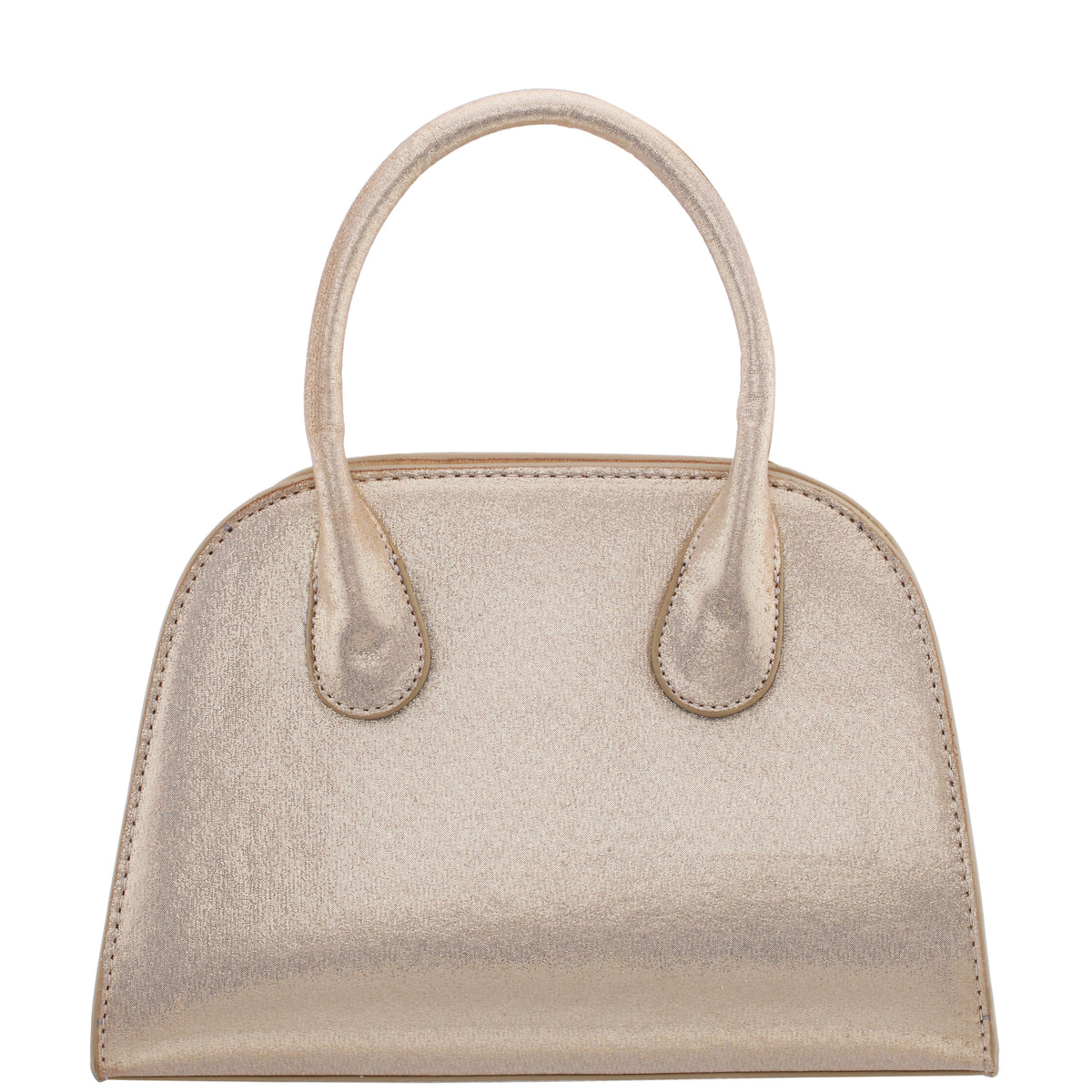 Ainsley Gold Reflective Suedette Handle Bag | Nina Shoes