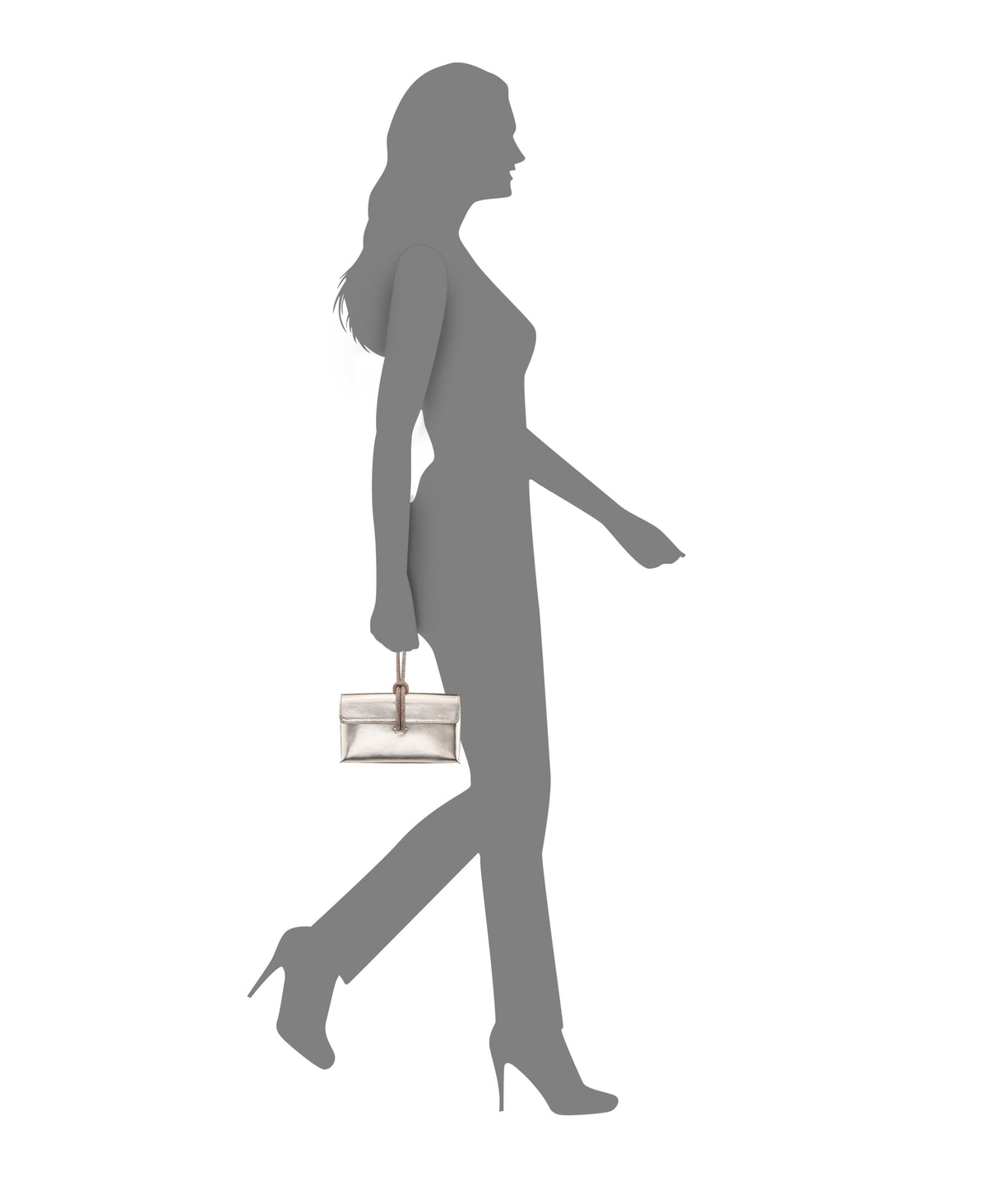 Kaylee Platino Luna Foil PU / Glass Crystal Handle Bag | Nina Shoes