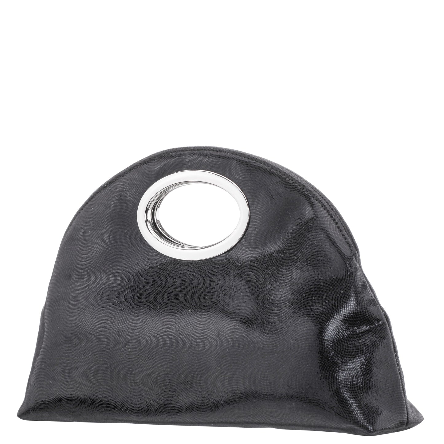 Jael Black Metallic Geo Swirl Fabric Handle Bag | Nina Shoes