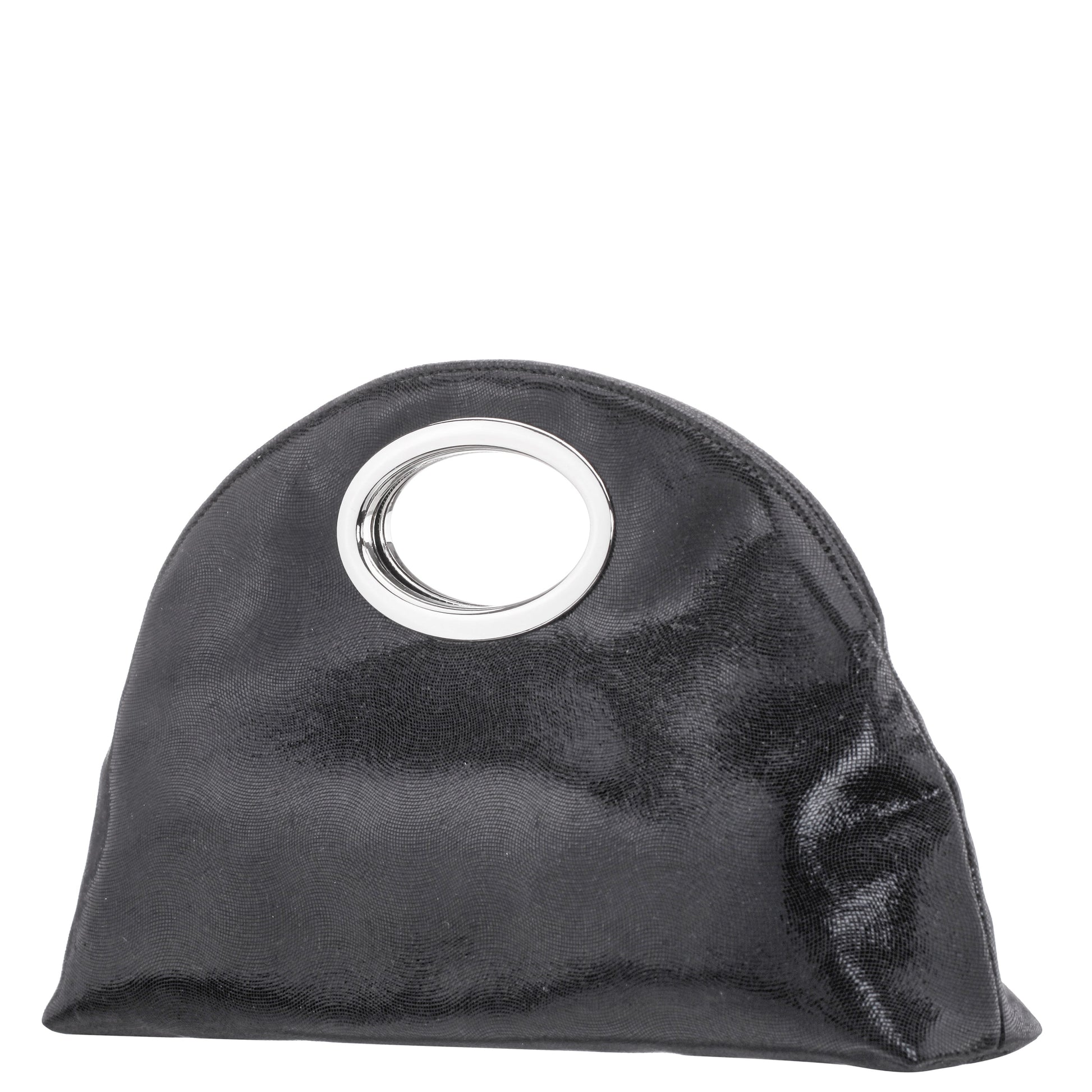 Jael Black Metallic Geo Swirl Fabric Handle Bag | Nina Shoes