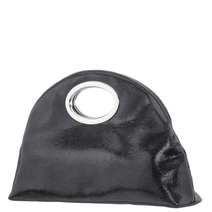 Jael Black Metallic Geo Swirl Fabric Handle Bag | Nina Shoes