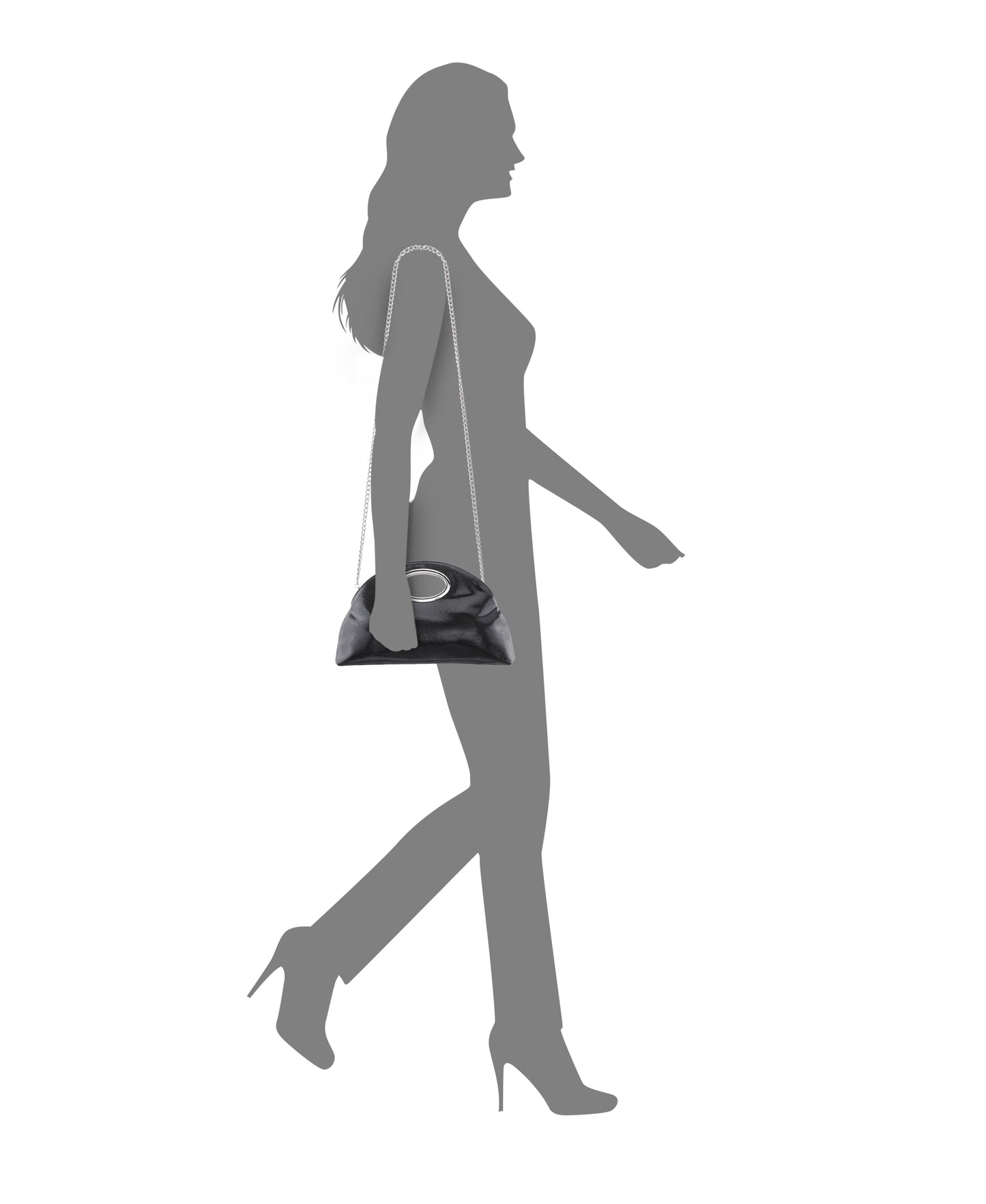 Jael Black Metallic Geo Swirl Fabric Handle Bag | Nina Shoes