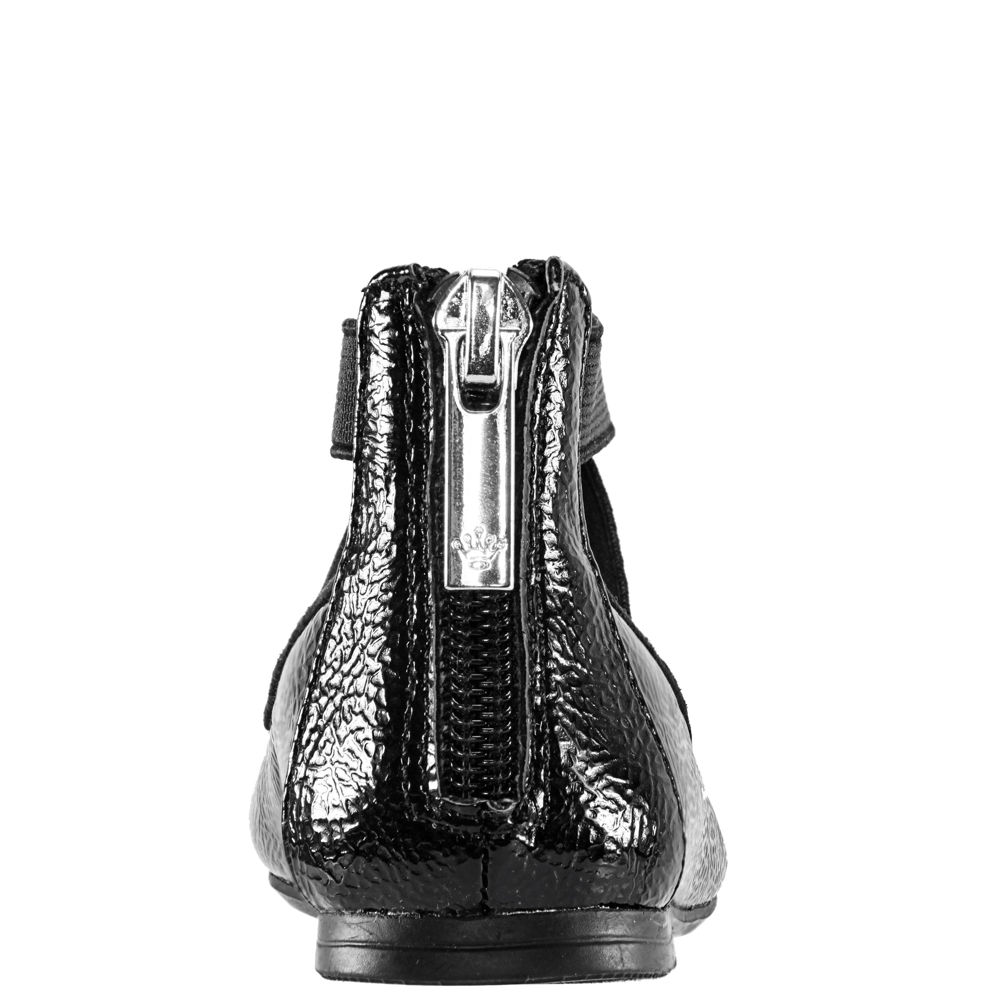 Girls Marissa Black Zip Back Ballet Flats | Nina Shoes