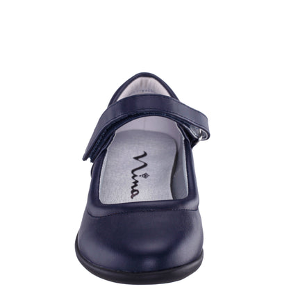 Girls Dallas Blue Mary Jane Flats | Nina Shoes