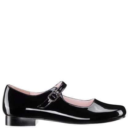 Girls Bonnett Black Patent Mary Jane Dress Shoes | Nina Shoes