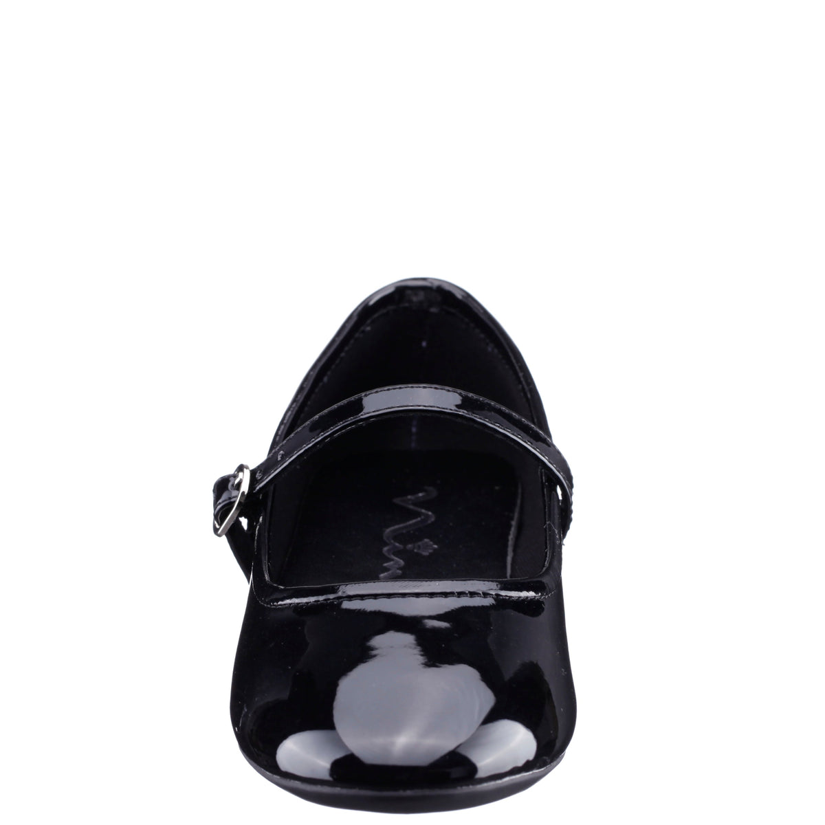 Girls Nicola Black Patent Ballet Flats | Nina Shoes