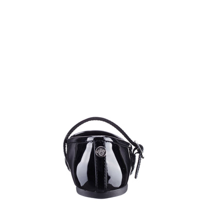Girls Nicola Black Patent Ballet Flats | Nina Shoes
