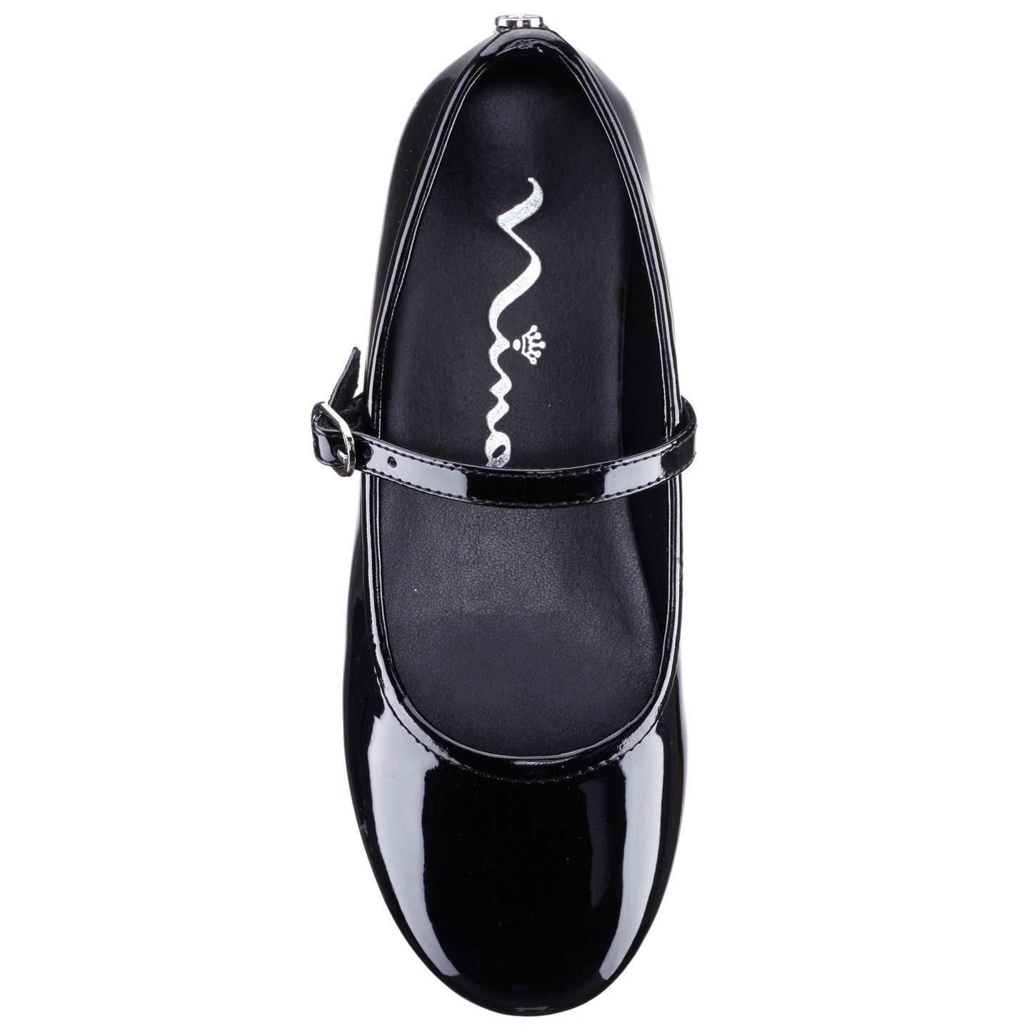 Girls Nicola Black Patent Ballet Flats | Nina Shoes