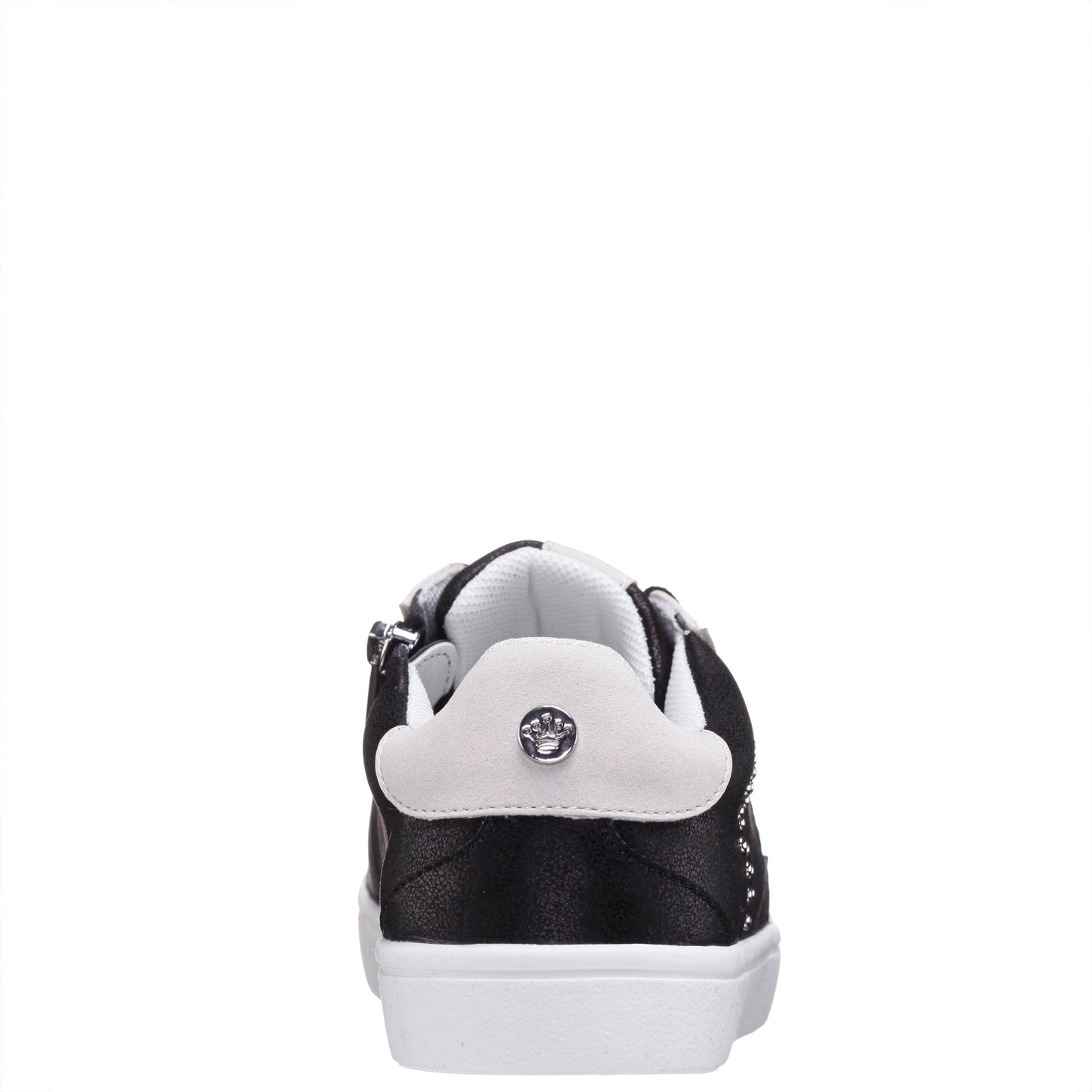 Girls Zicky black lace up star studded sneakers | Nina Shoes