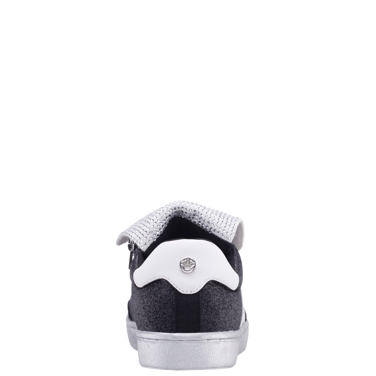 Girls Cruise Black Glitter Low Top Sneakers | Nina Shoes