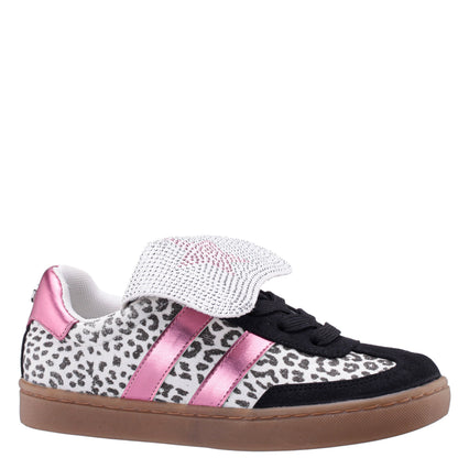 Girls Cruise Leopard Glitter Low Top Sneakers | Nina Shoes