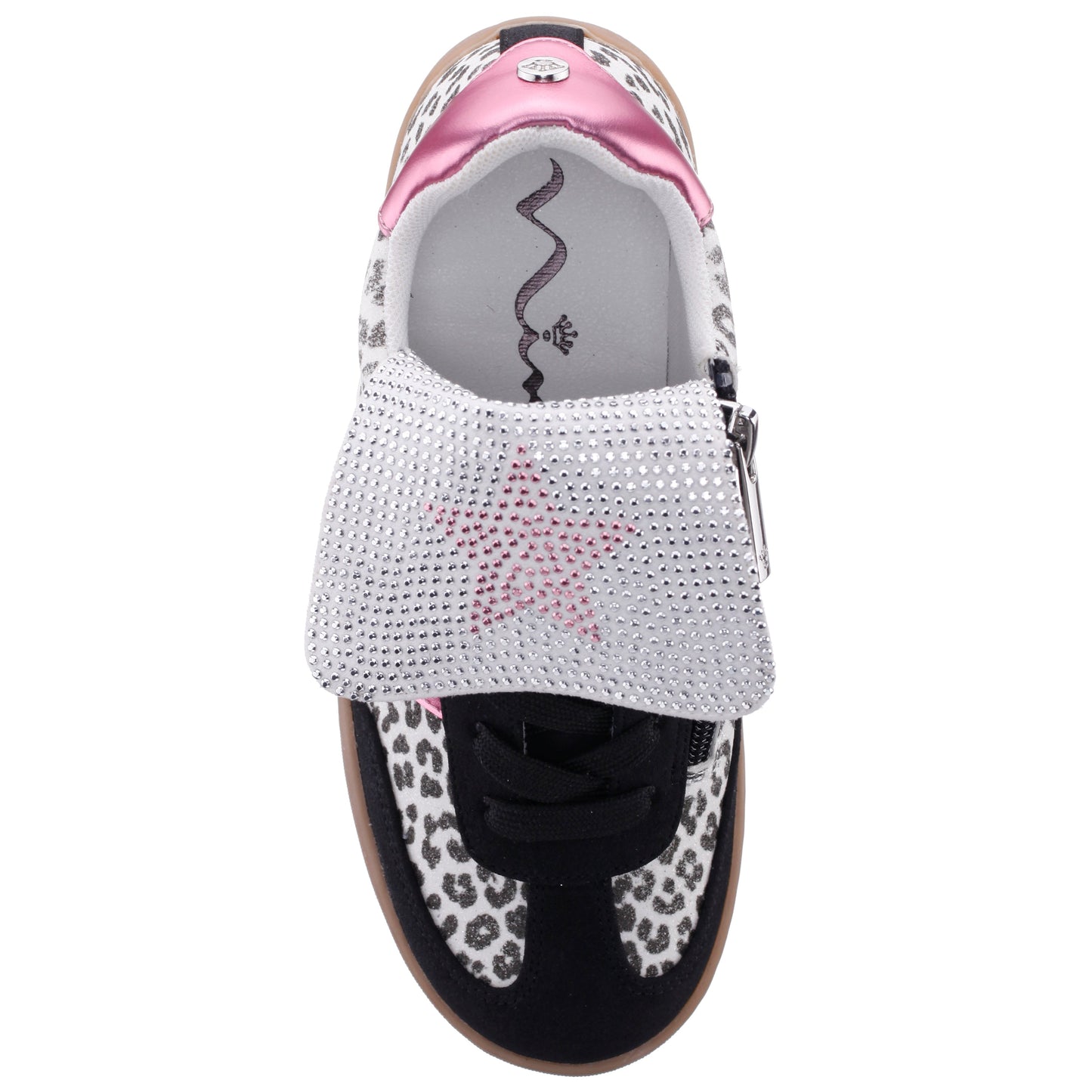 Girls Cruise Leopard Glitter Low Top Sneakers | Nina Shoes