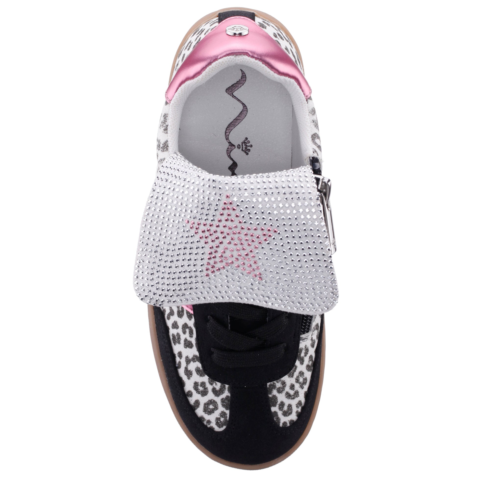 Girls Cruise Leopard Glitter Low Top Sneakers | Nina Shoes