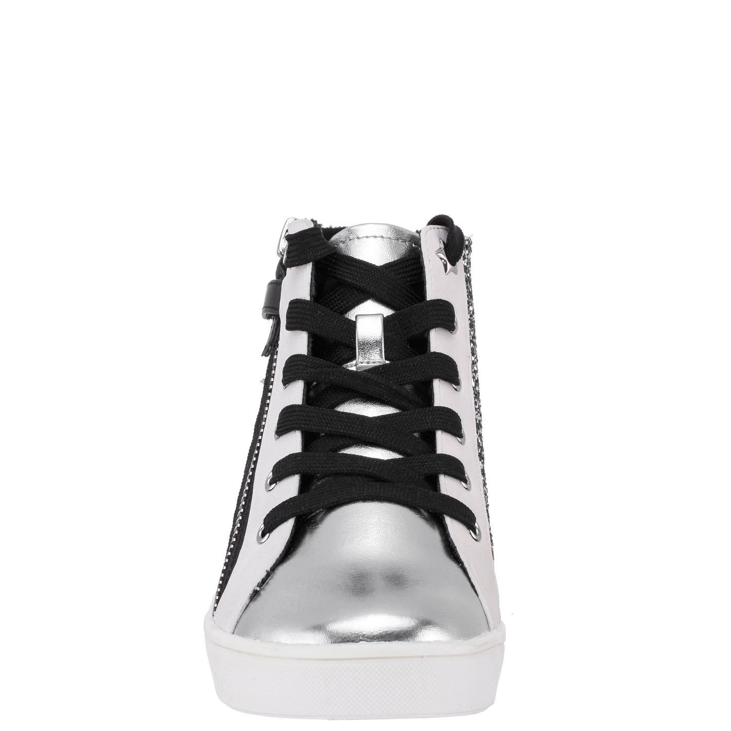 Girls Yuti Black Glitter High Top Sneakers | Nina Shoes