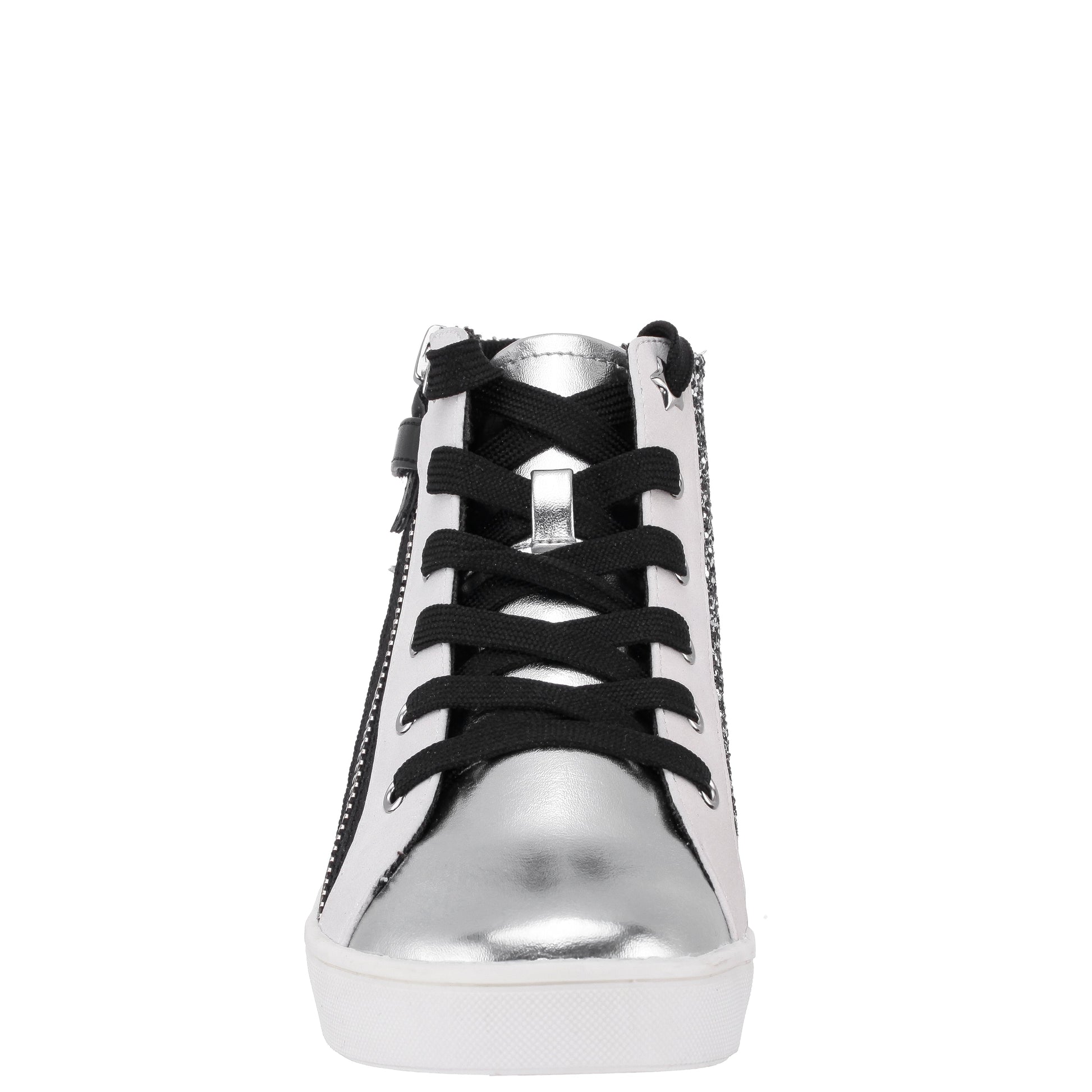 Girls Yuti Black Glitter High Top Sneakers | Nina Shoes