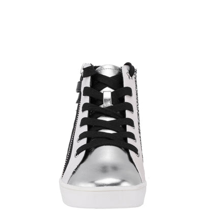 Girls Yuti Black Glitter High Top Sneakers | Nina Shoes