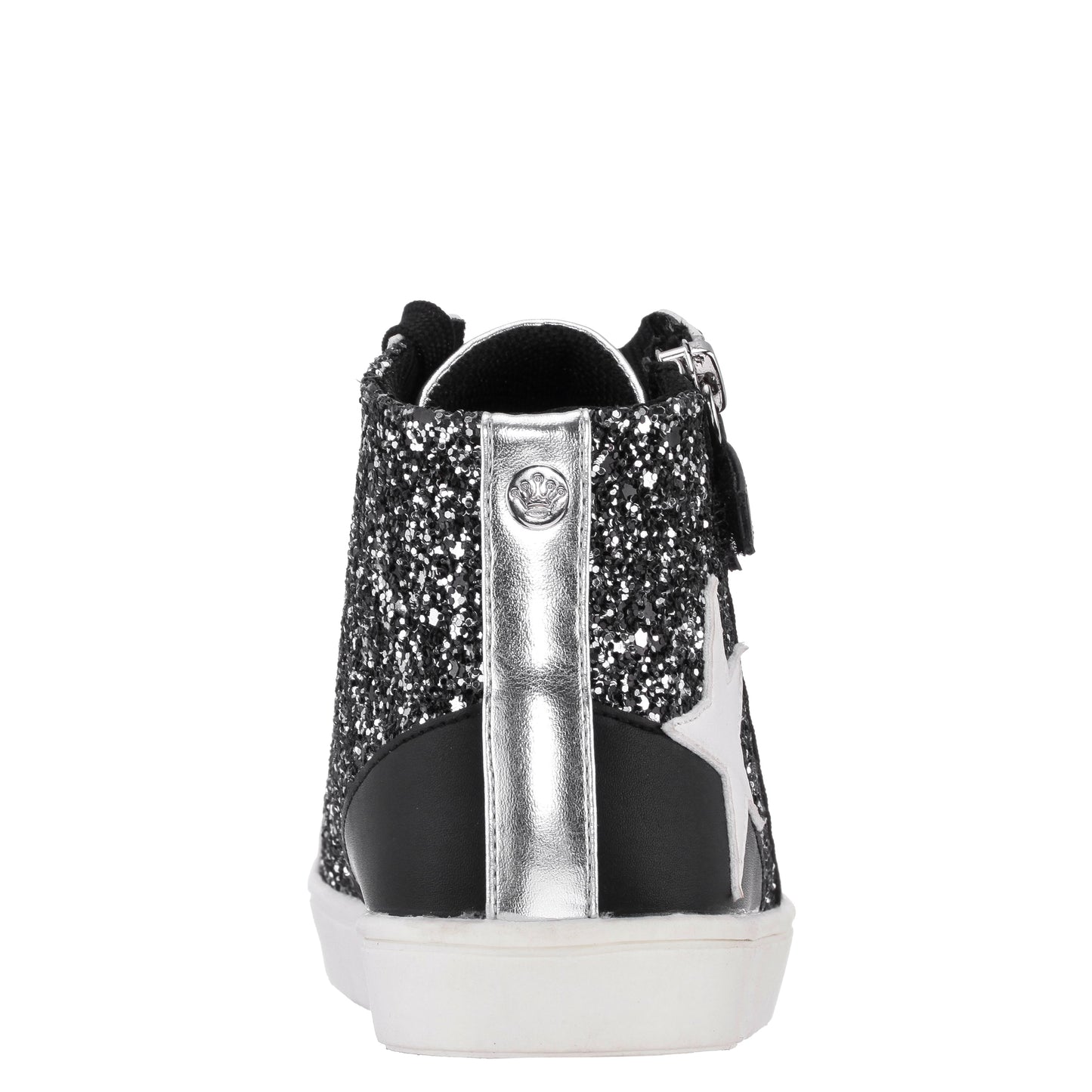 Girls Yuti Black Glitter High Top Sneakers | Nina Shoes