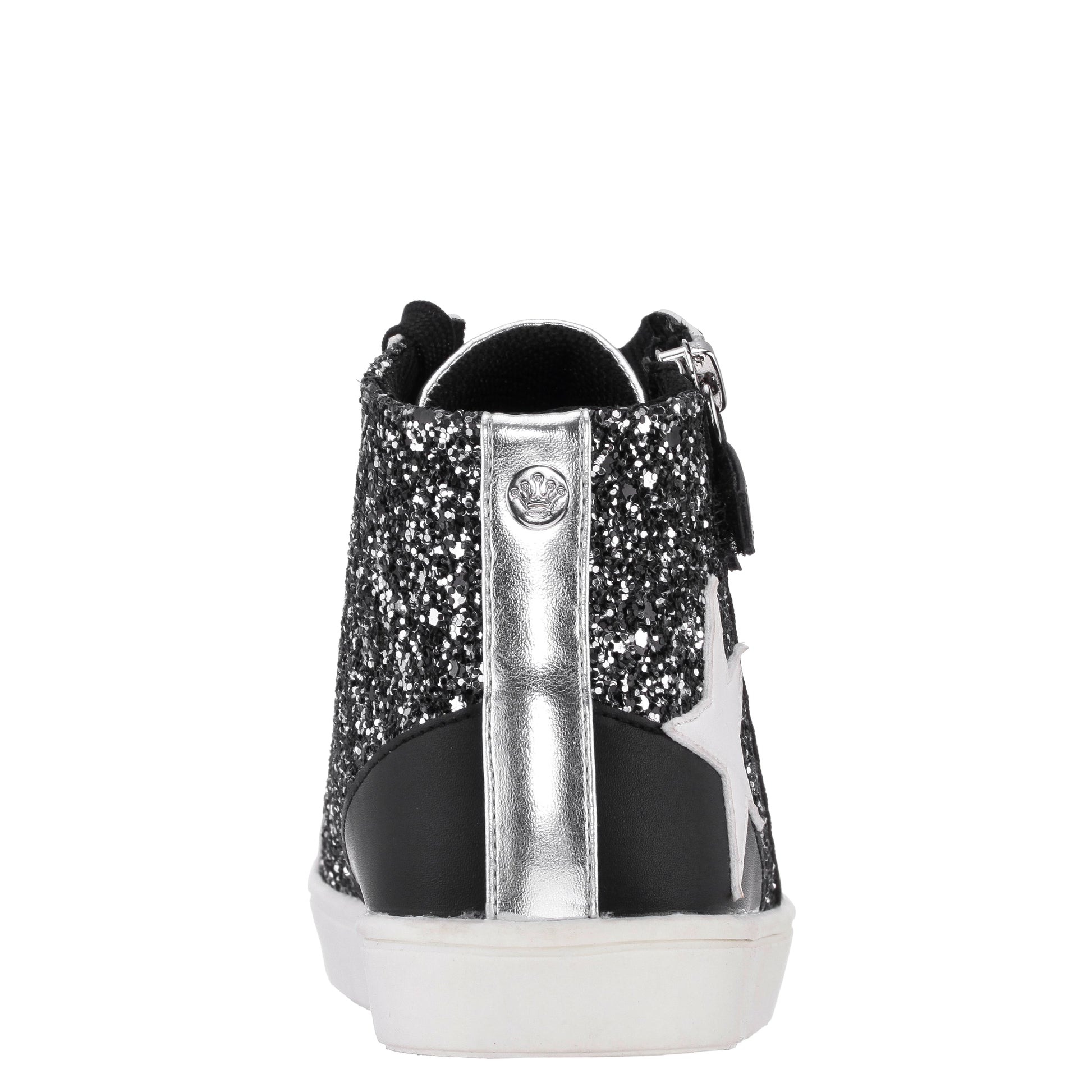 Girls Yuti Black Glitter High Top Sneakers | Nina Shoes
