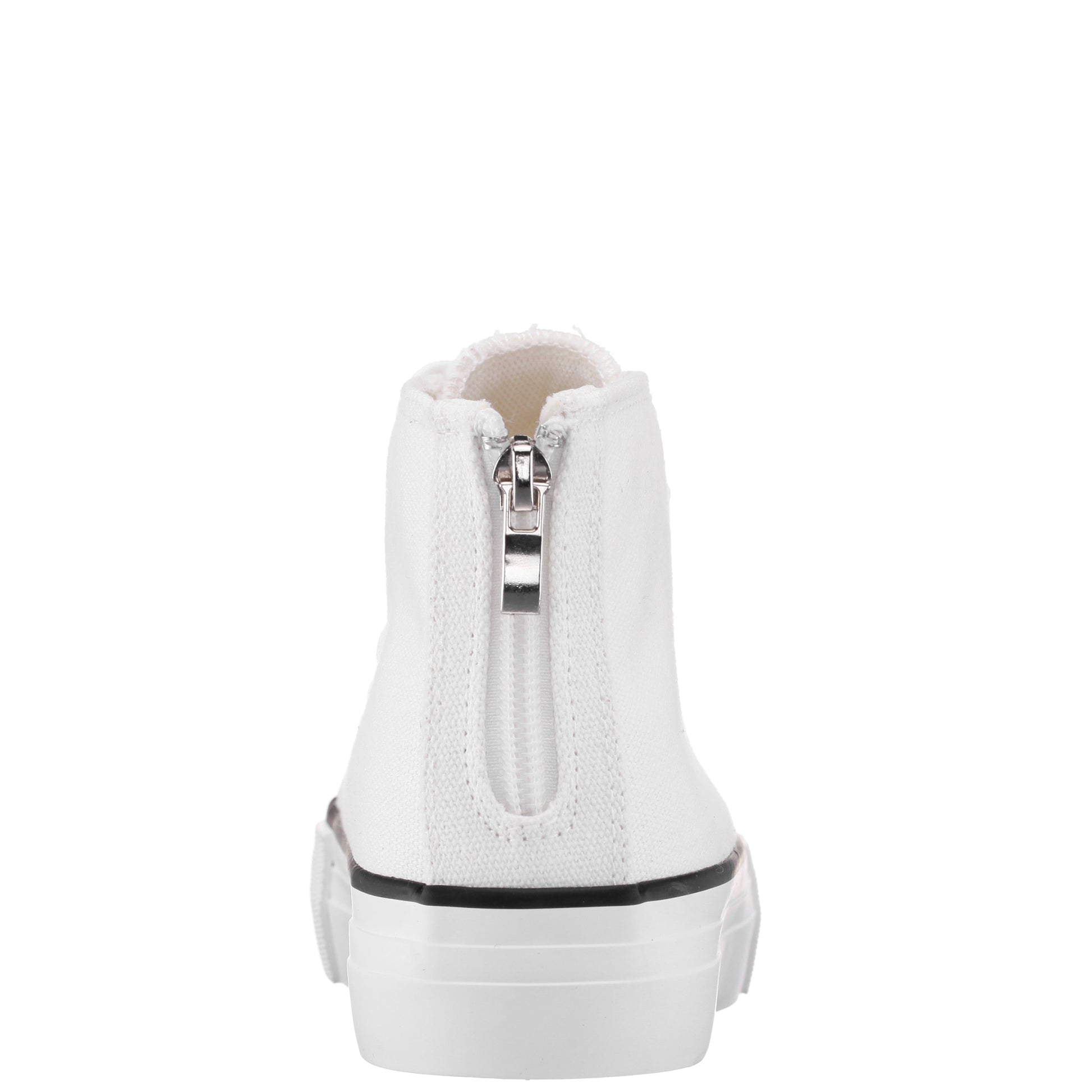 Girls Tanya White Canvas High Top Sneakers | Nina Shoes