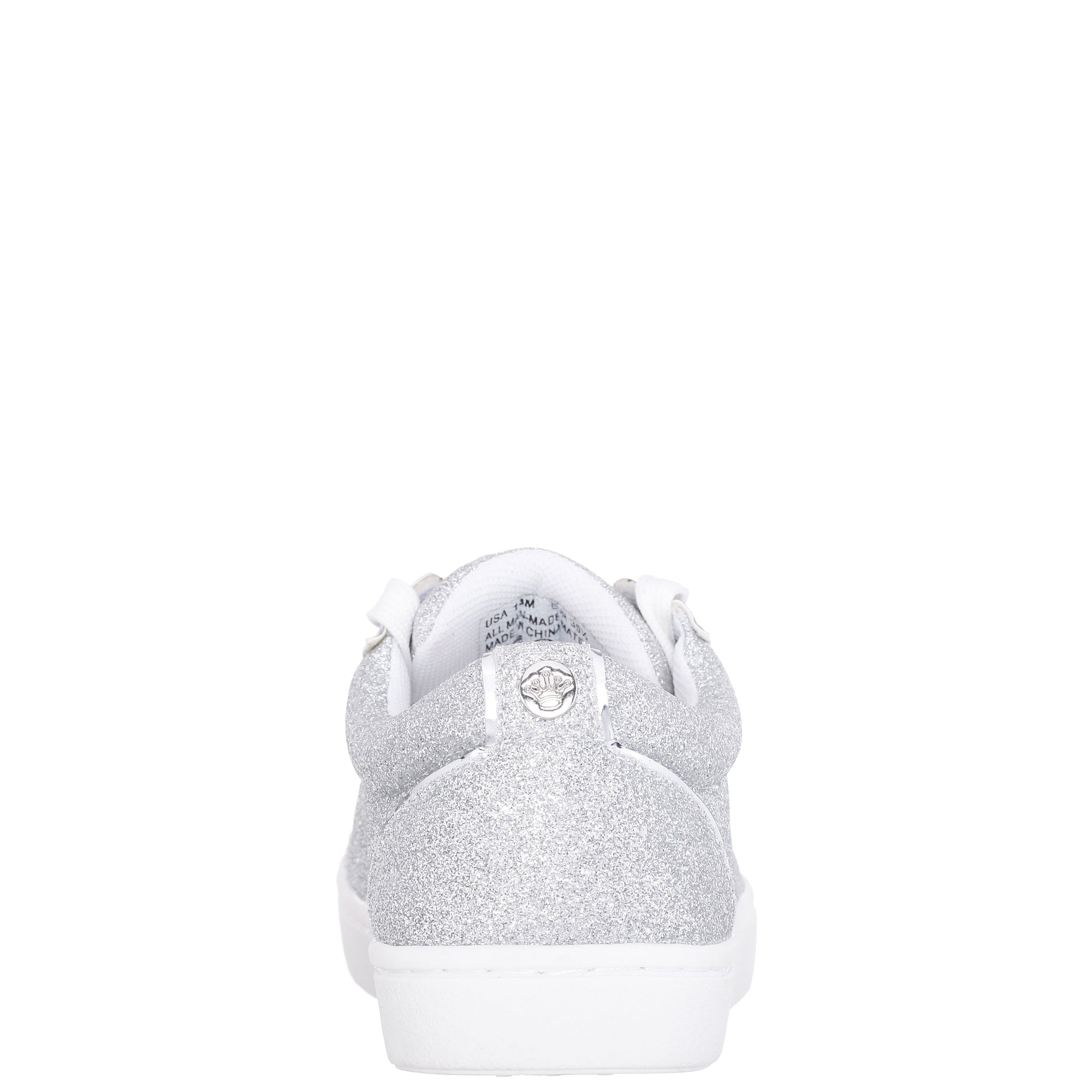 Girls Portia Silver Glitter Low Top Sneakers | Nina Shoes