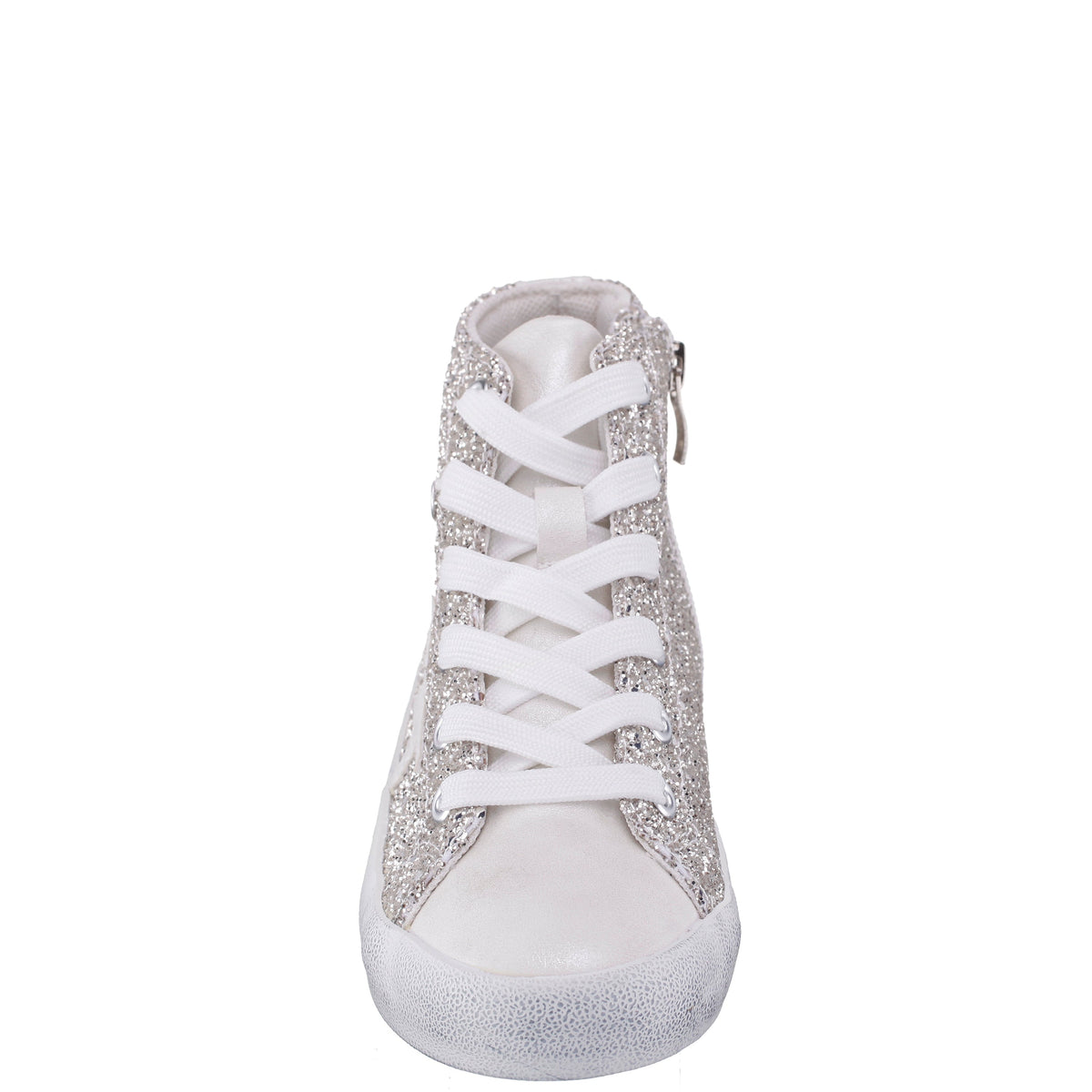 Girls S410s00508 Silver High Top Sneakers | Nina Shoes