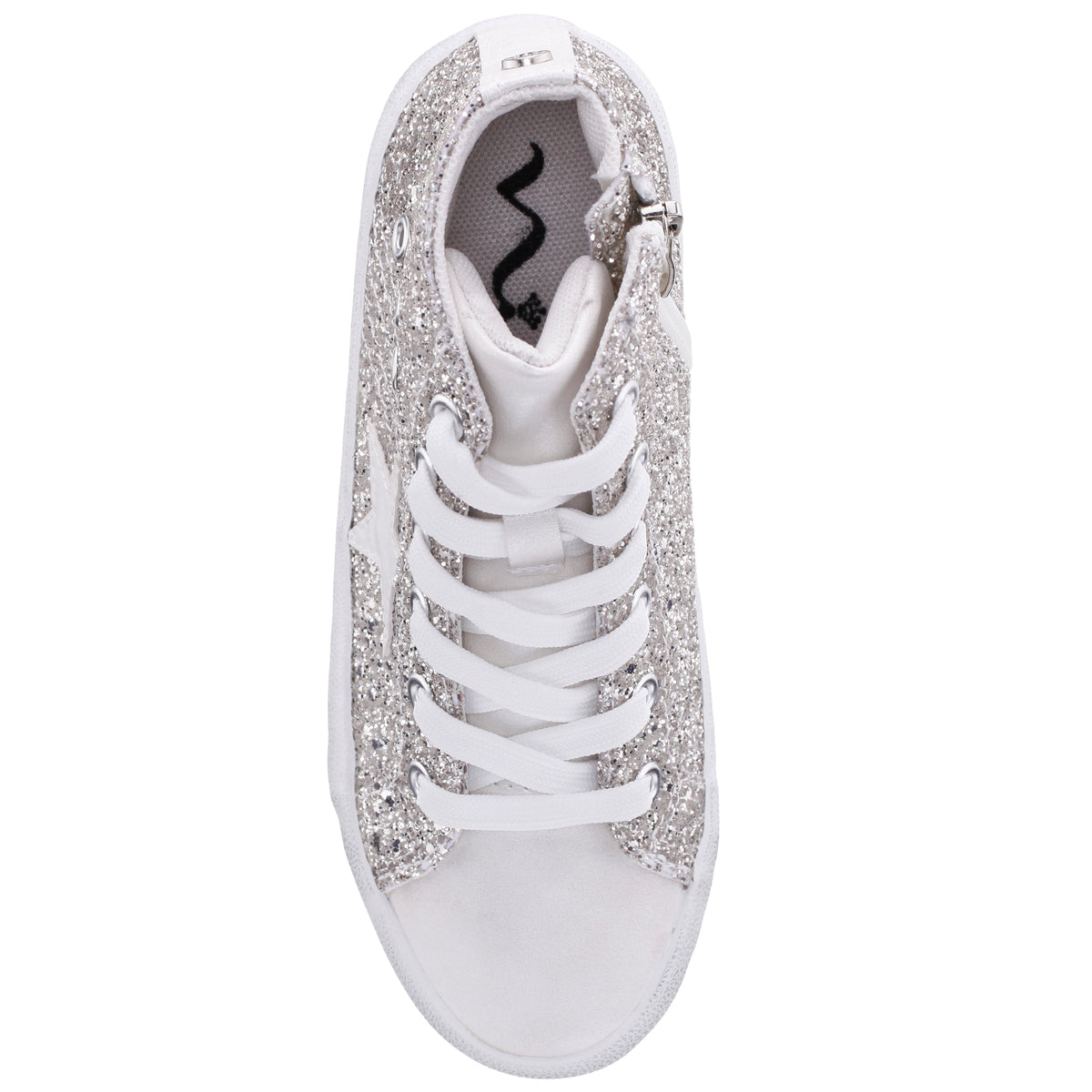 Girls S410s00508 Silver High Top Sneakers | Nina Shoes